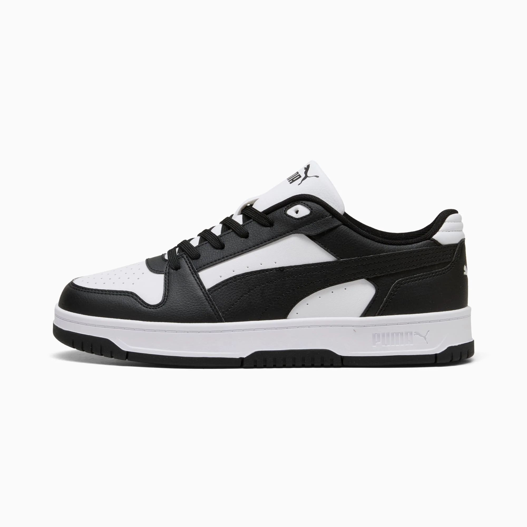 PUMA MEN'S REBOUND SLAM LO BLACK/WHITE SNEAKER SHOES - Image 2