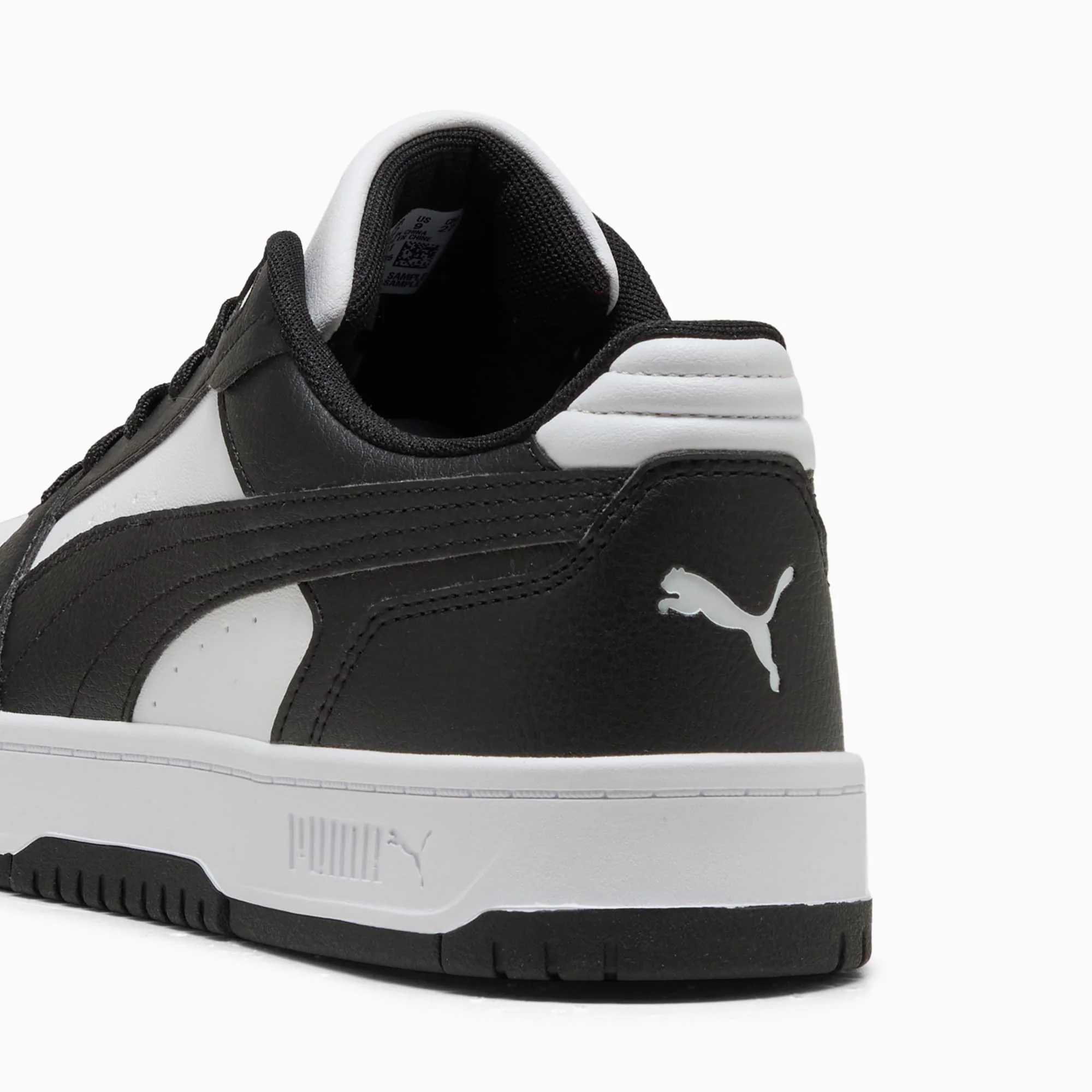 PUMA MEN'S REBOUND SLAM LO BLACK/WHITE SNEAKER SHOES - Image 4