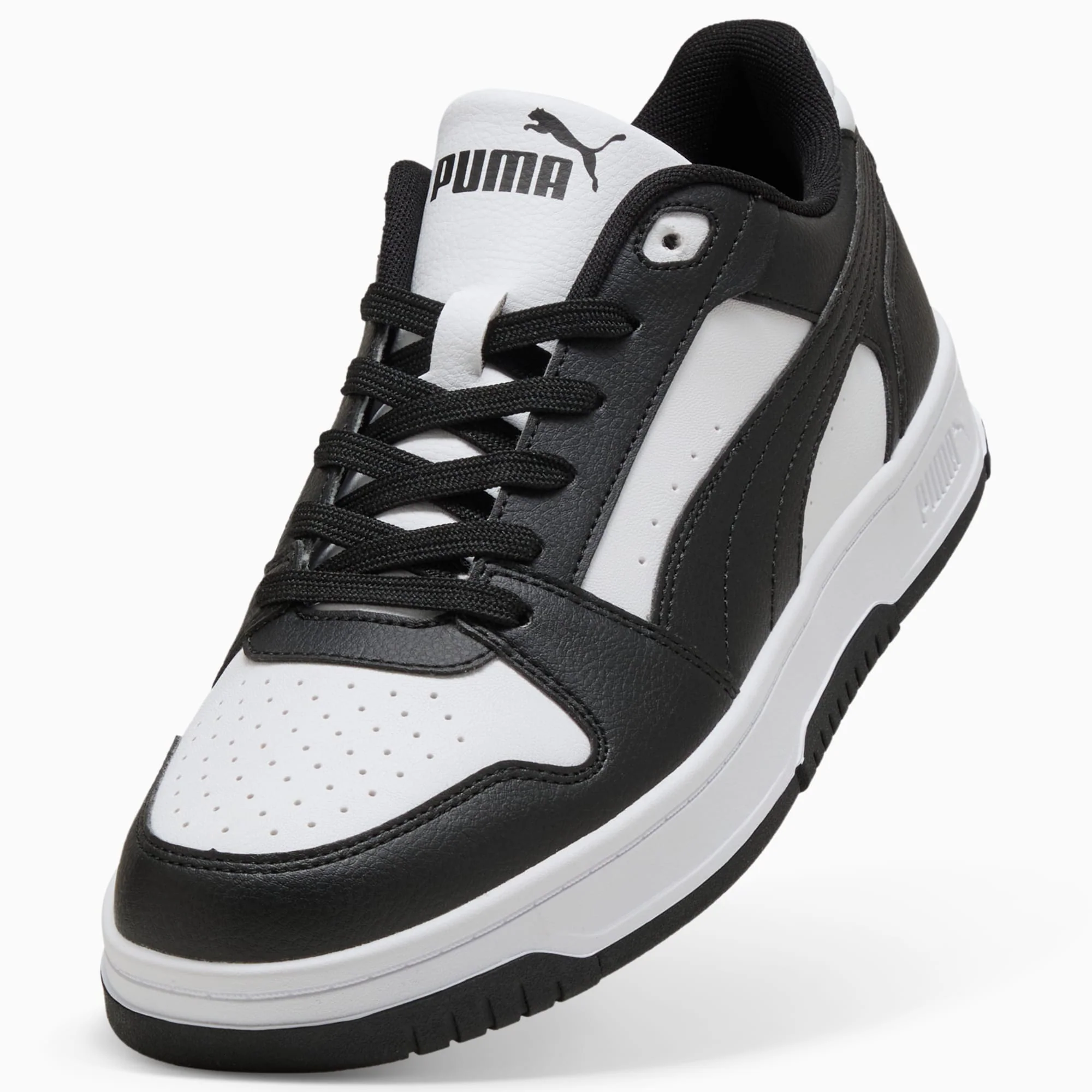 PUMA MEN'S REBOUND SLAM LO BLACK/WHITE SNEAKER SHOES - Image 6