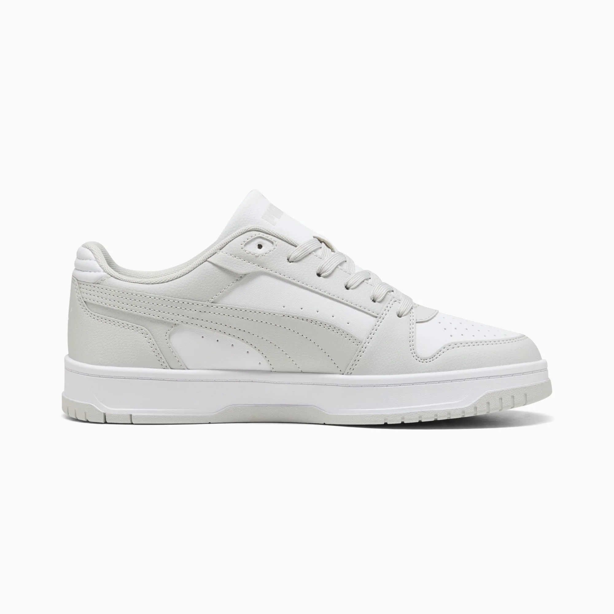 PUMA MEN'S REBOUND SLAM LO WHITE/GREY SNEAKER SHOES