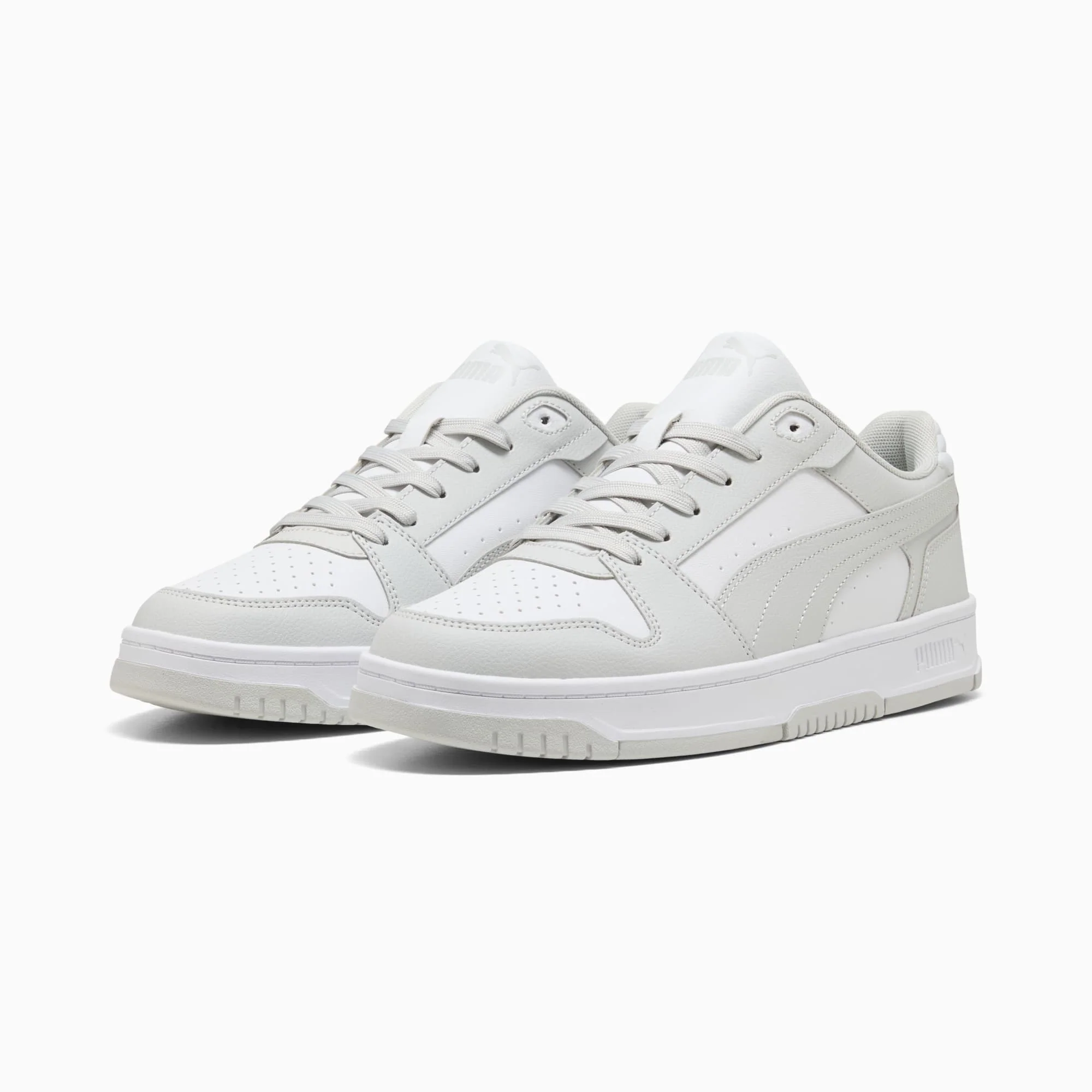 PUMA MEN'S REBOUND SLAM LO WHITE/GREY SNEAKER SHOES - Image 3