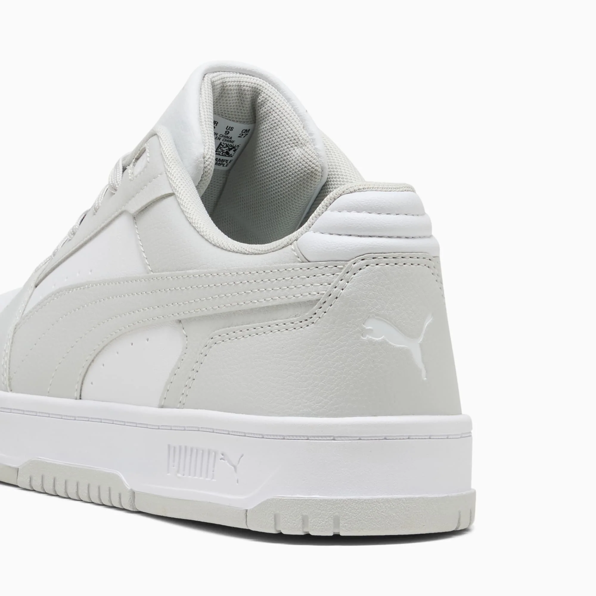 PUMA MEN'S REBOUND SLAM LO WHITE/GREY SNEAKER SHOES - Image 4