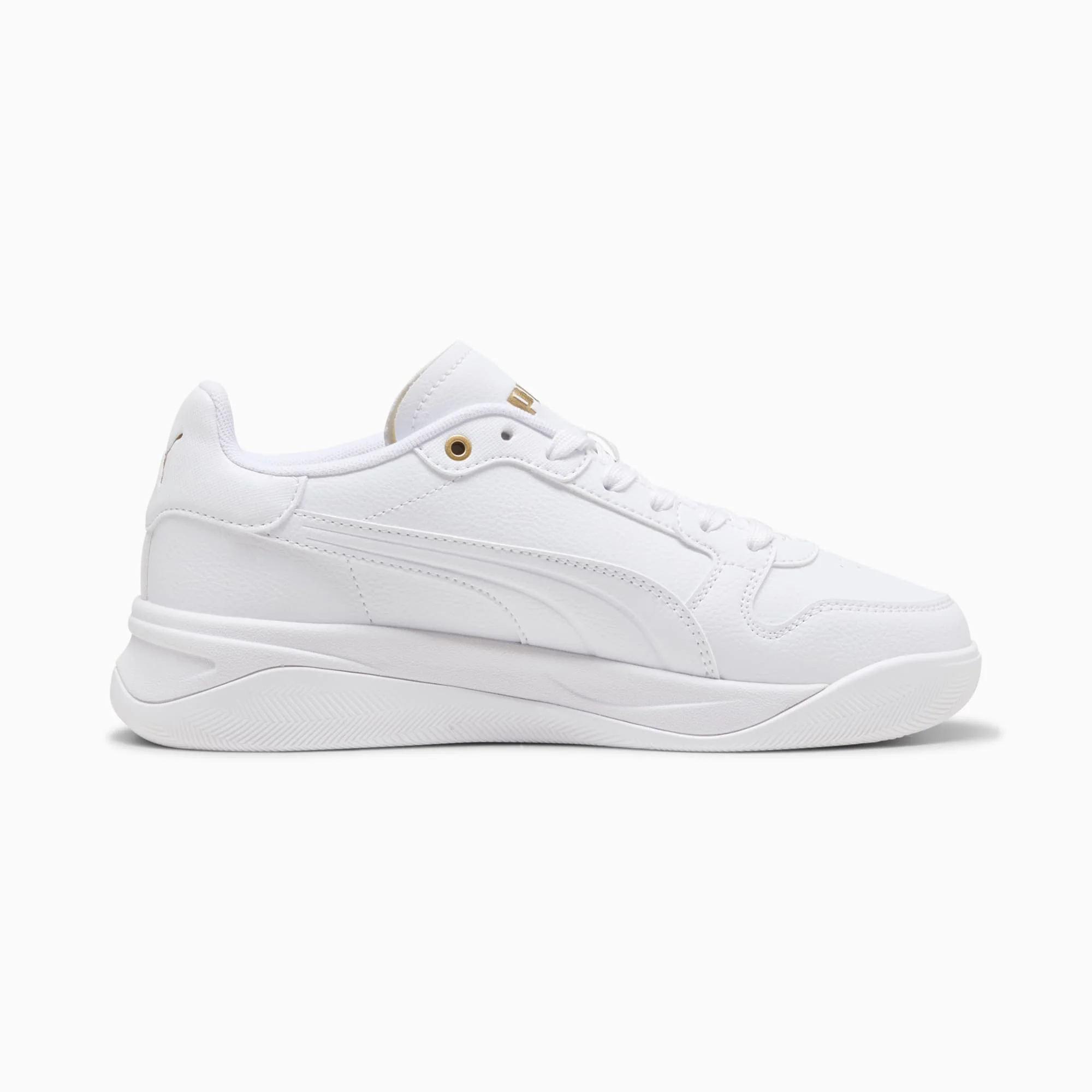 PUMA WOMEN'S COURT BAE WHITE/GOLD SNEAKER SHOES