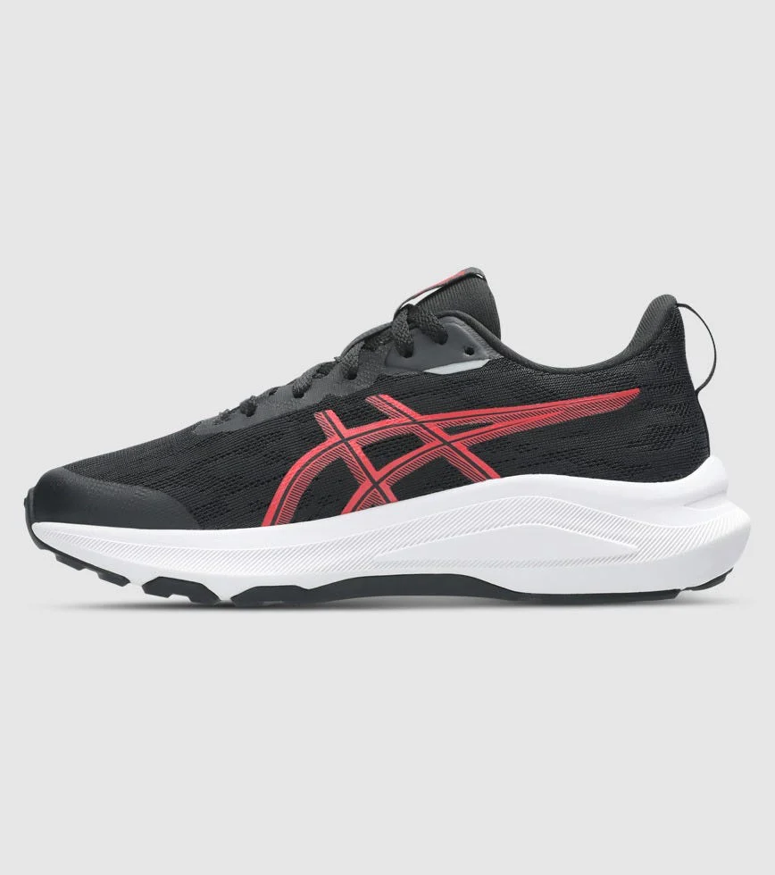 ASICS KID'S GT 1000 14 GS BLACK/RED/WHITE RUNNING SHOES - Image 2