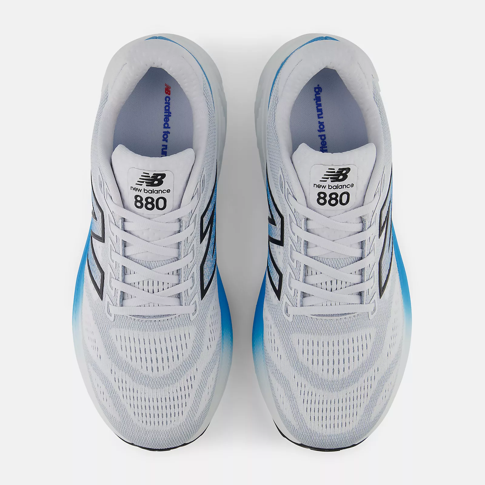 NEW BALANCE MEN'S FRESH FOAM X 880V15 WHITE/BLUE RUNNING SHOES (WIDTH 2E) - Image 3