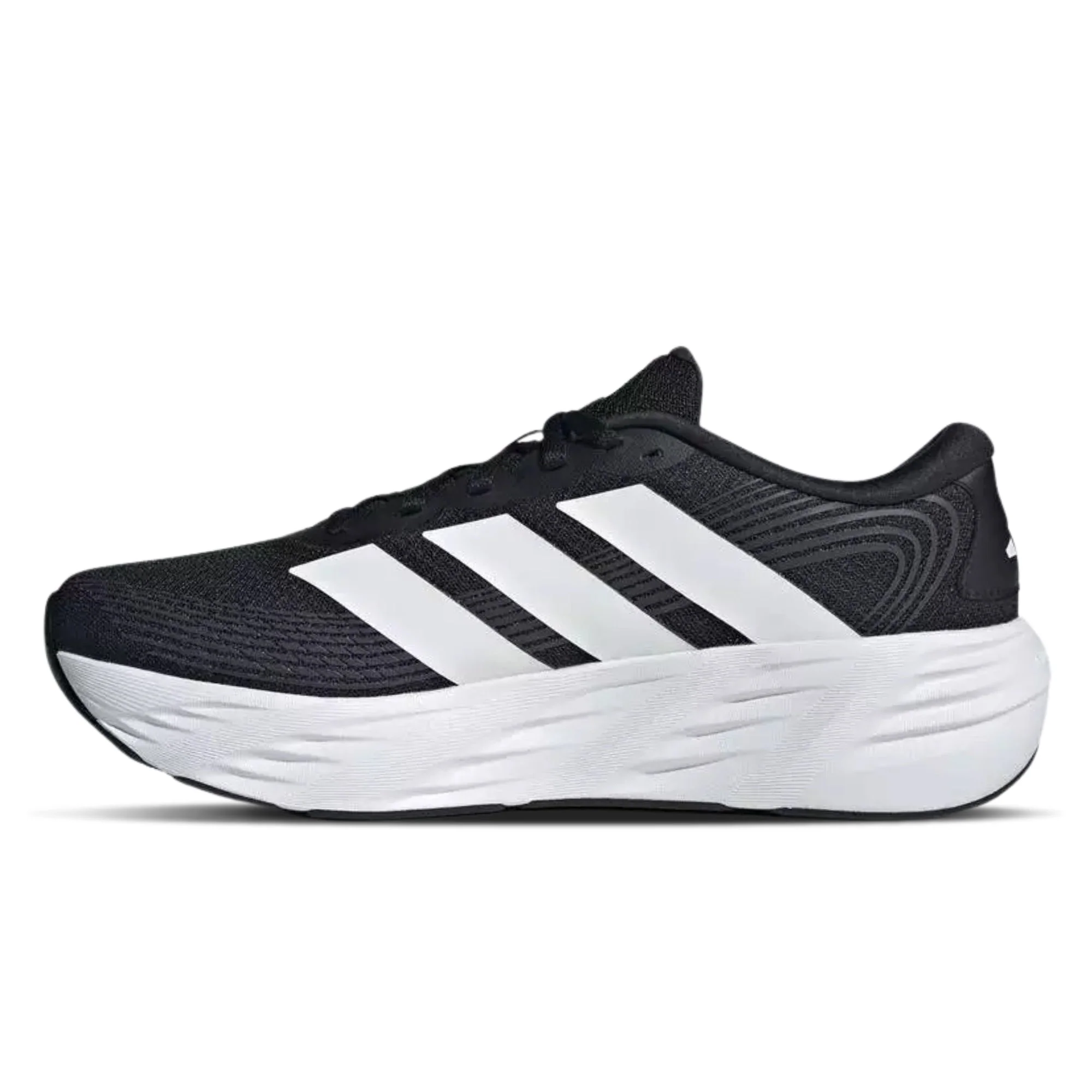 ADIDAS MEN'S GALAXY 8 BLACK/WHITE RUNNING SHOES - Image 2