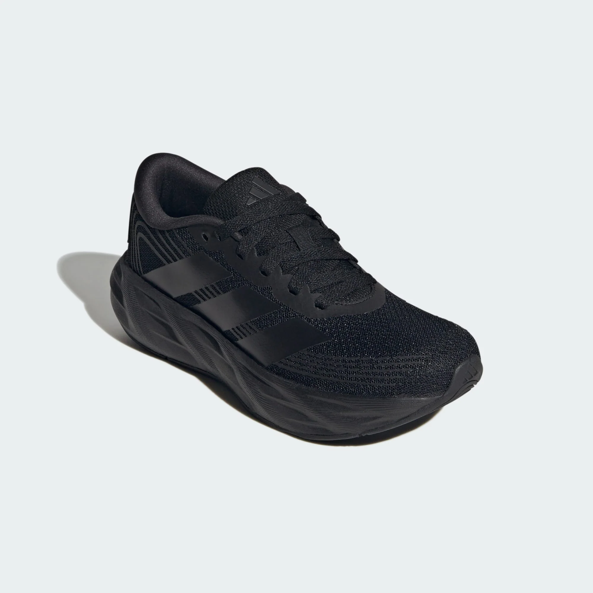 ADIDAS KID'S GALAXY 8 TRIPLE BLACK RUNNING SHOES - Image 5