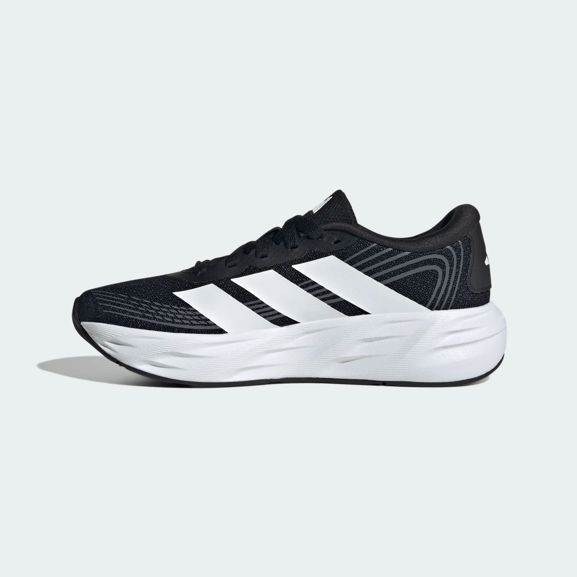 ADIDAS KID'S GALAXY 8 BLACK/WHITE RUNNING SHOES - Image 2