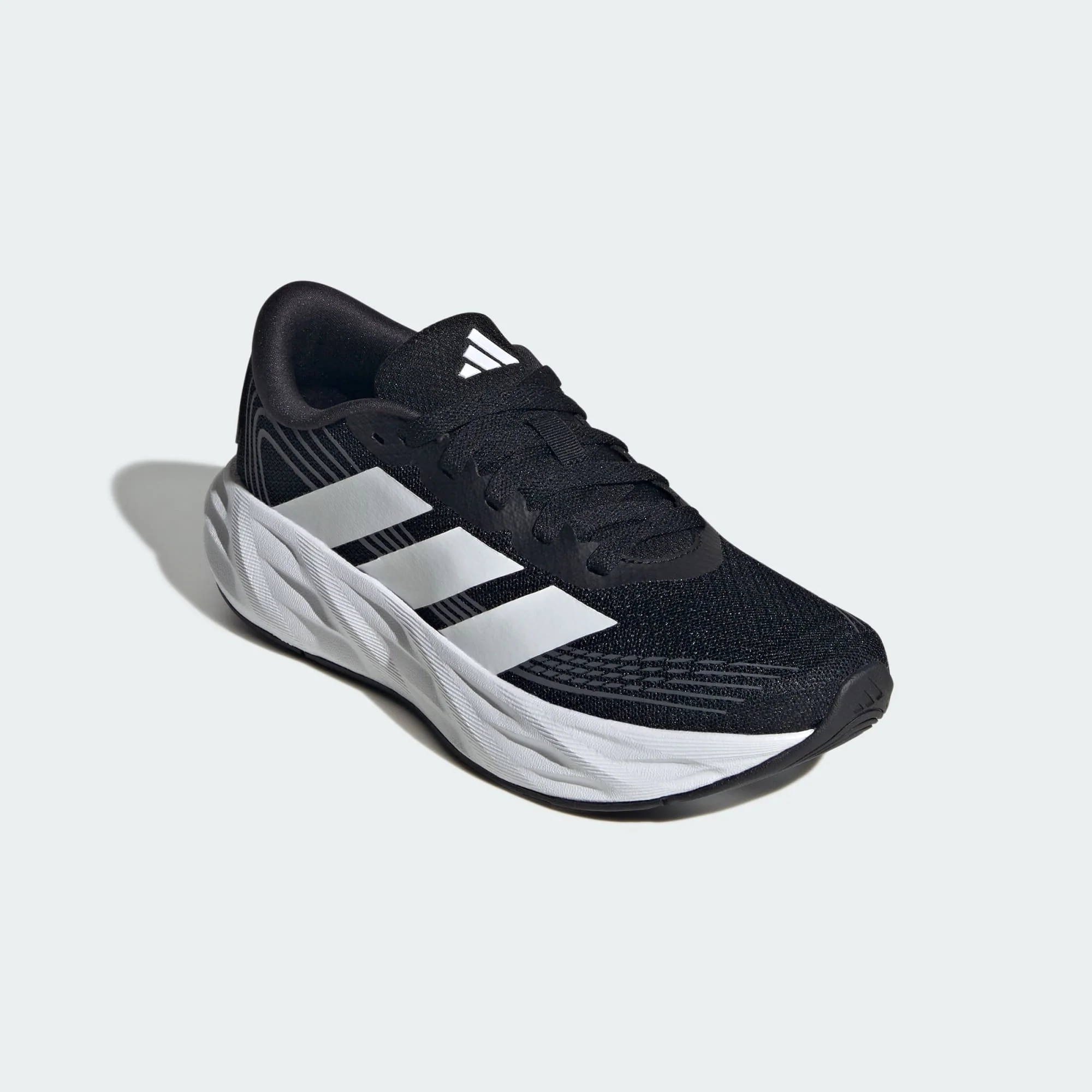 ADIDAS KID'S GALAXY 8 BLACK/WHITE RUNNING SHOES - Image 5