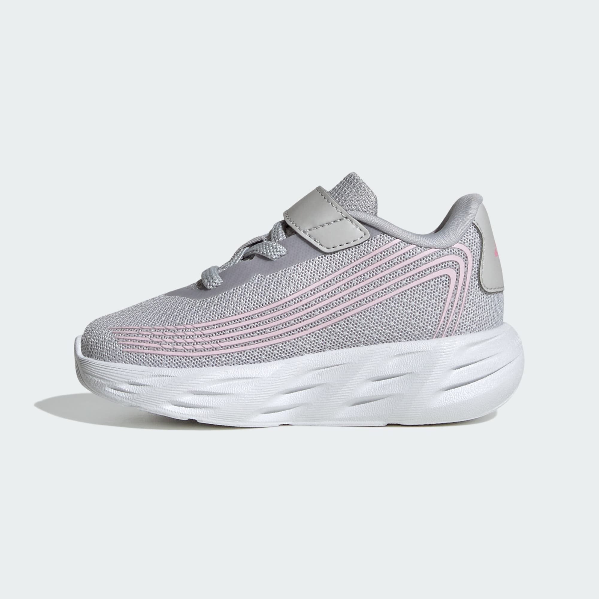 ADIDAS KID'S GALAXY 8 GREY/PINK RUNNING SHOES - Image 2