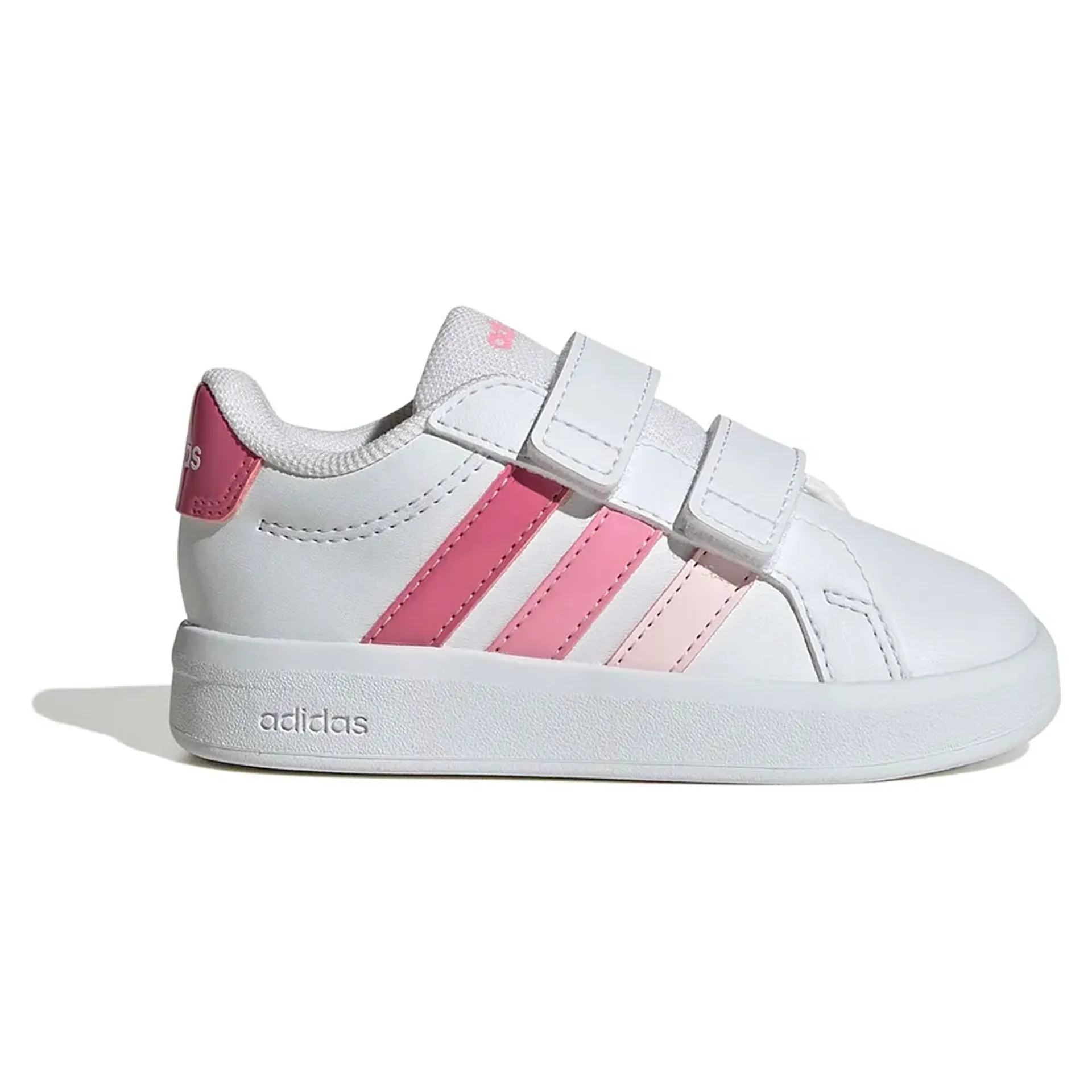 ADIDAS KID'S GRAND COURT 3.0 WHITE/PINK SNEAKER SHOES