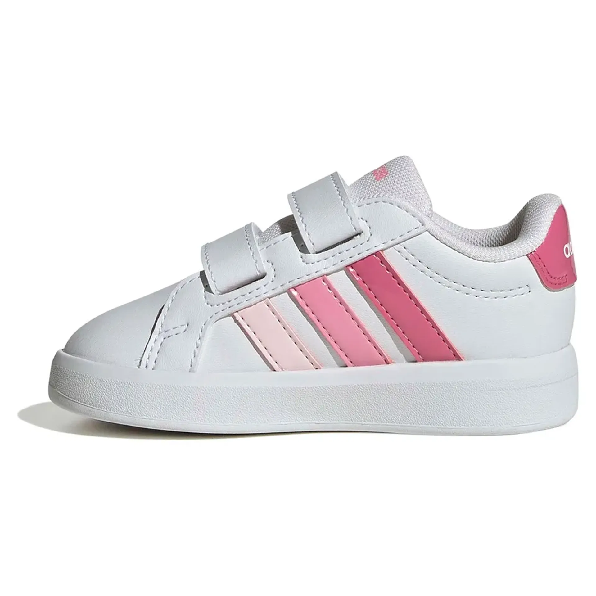 ADIDAS KID'S GRAND COURT 3.0 WHITE/PINK SNEAKER SHOES - Image 2