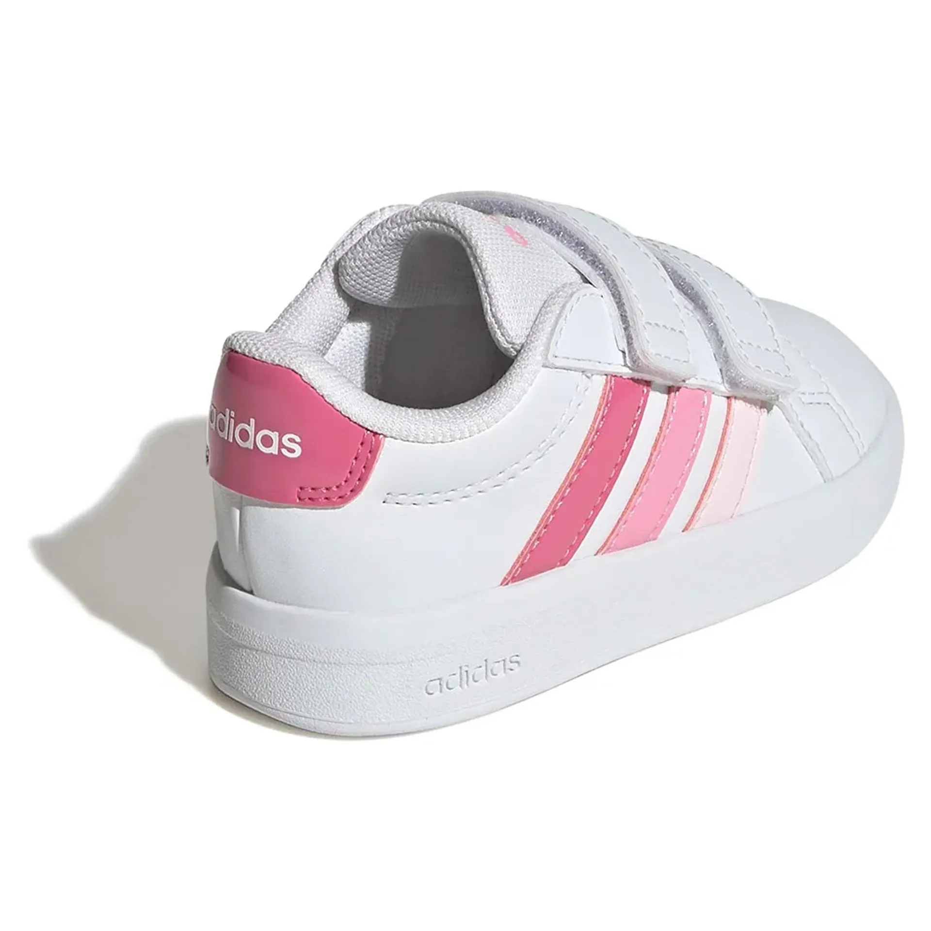 ADIDAS KID'S GRAND COURT 3.0 WHITE/PINK SNEAKER SHOES - Image 4