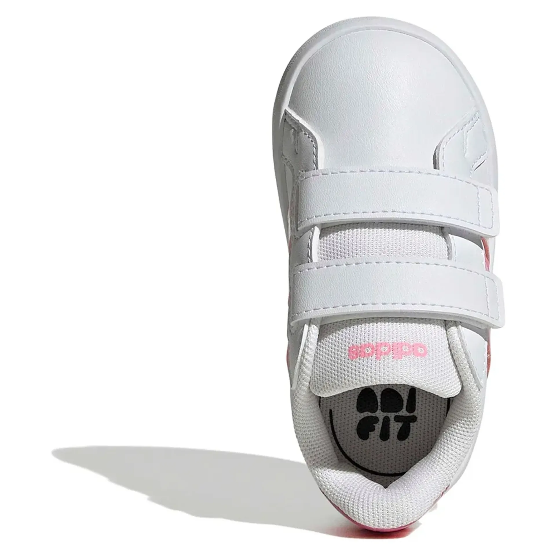 ADIDAS KID'S GRAND COURT 3.0 WHITE/PINK SNEAKER SHOES - Image 5