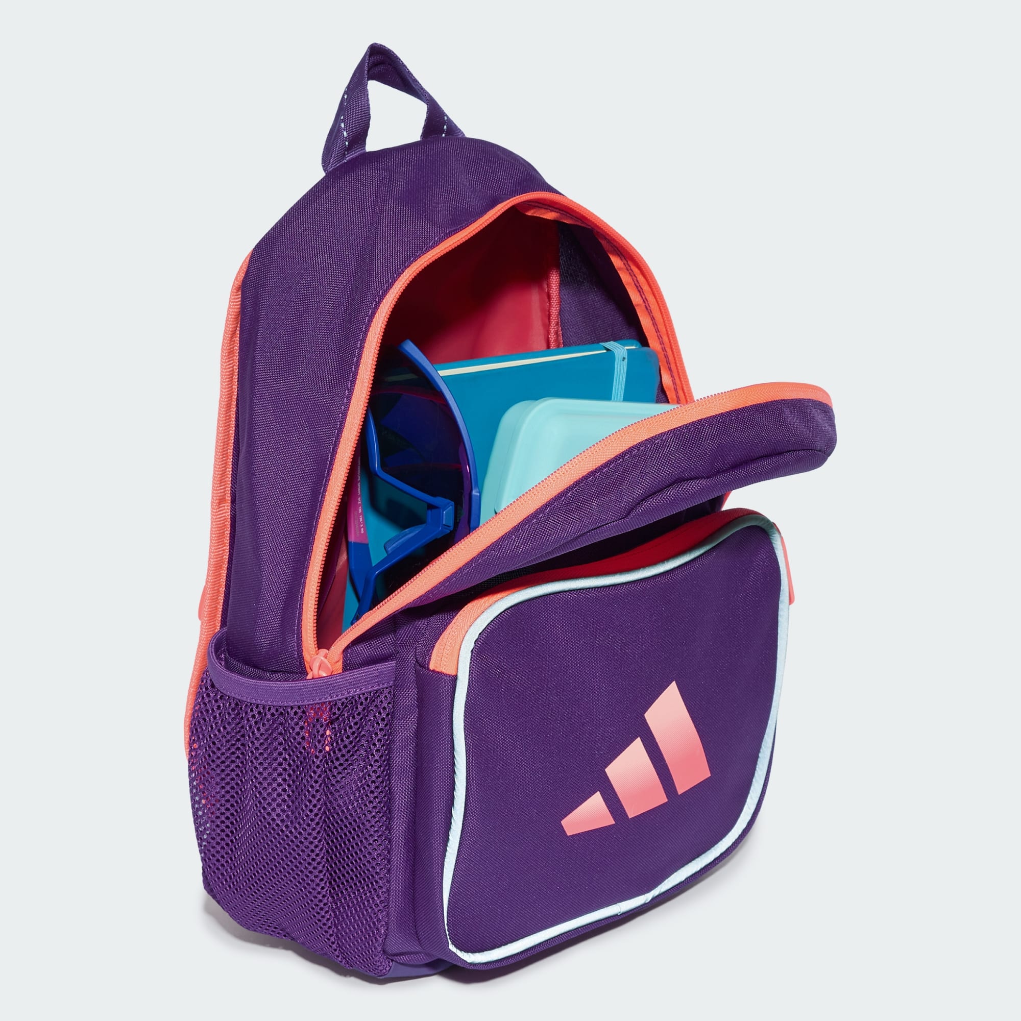 ADIDAS LITTLE KIDS NEON PURPLE/PEACH BACKPACK - Image 3