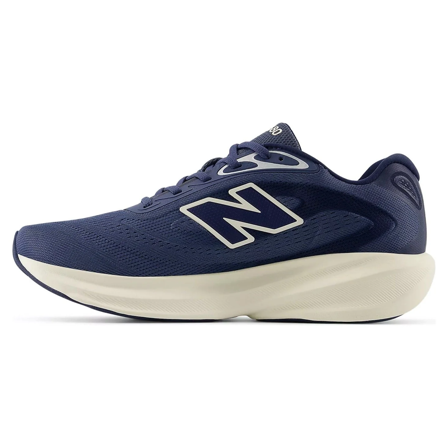NEW BALANCE MEN'S 680 V9 NAVY/OFF WHITE RUNNING SHOES (WIDTH 2E) - Image 2