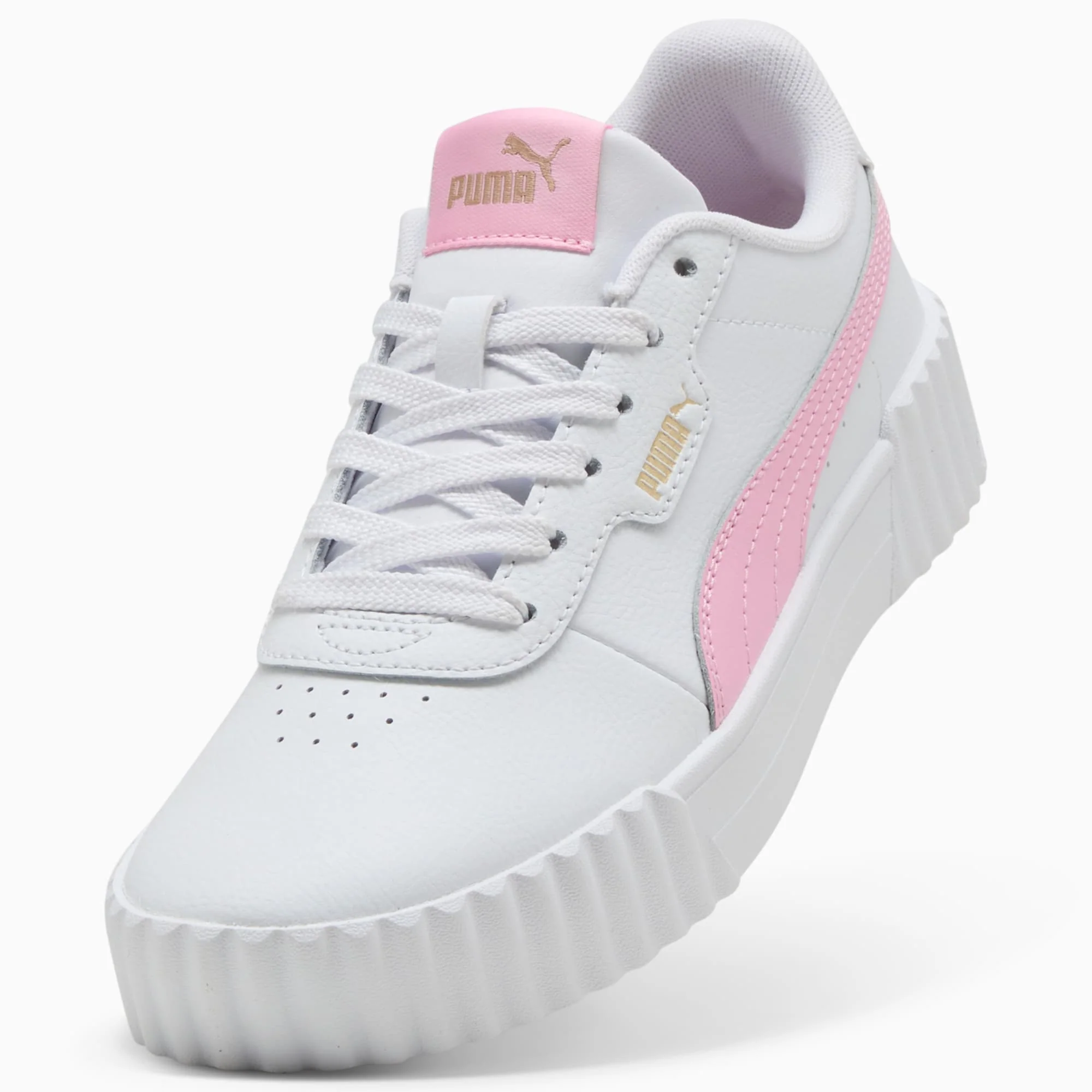 PUMA WOMEN'S CARINA 3.0 WHITE/PINK SNEAKER SHOES - Image 6