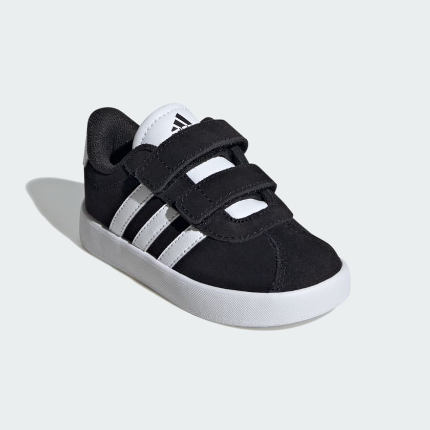 Adidas Kid's Vl Court 3.0 Black/White Sneaker Shoes - Image 3