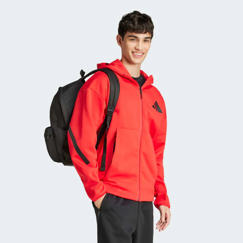 Adidas Back-To-School 3 Stripe Bar Black/White Backpack - Image 5