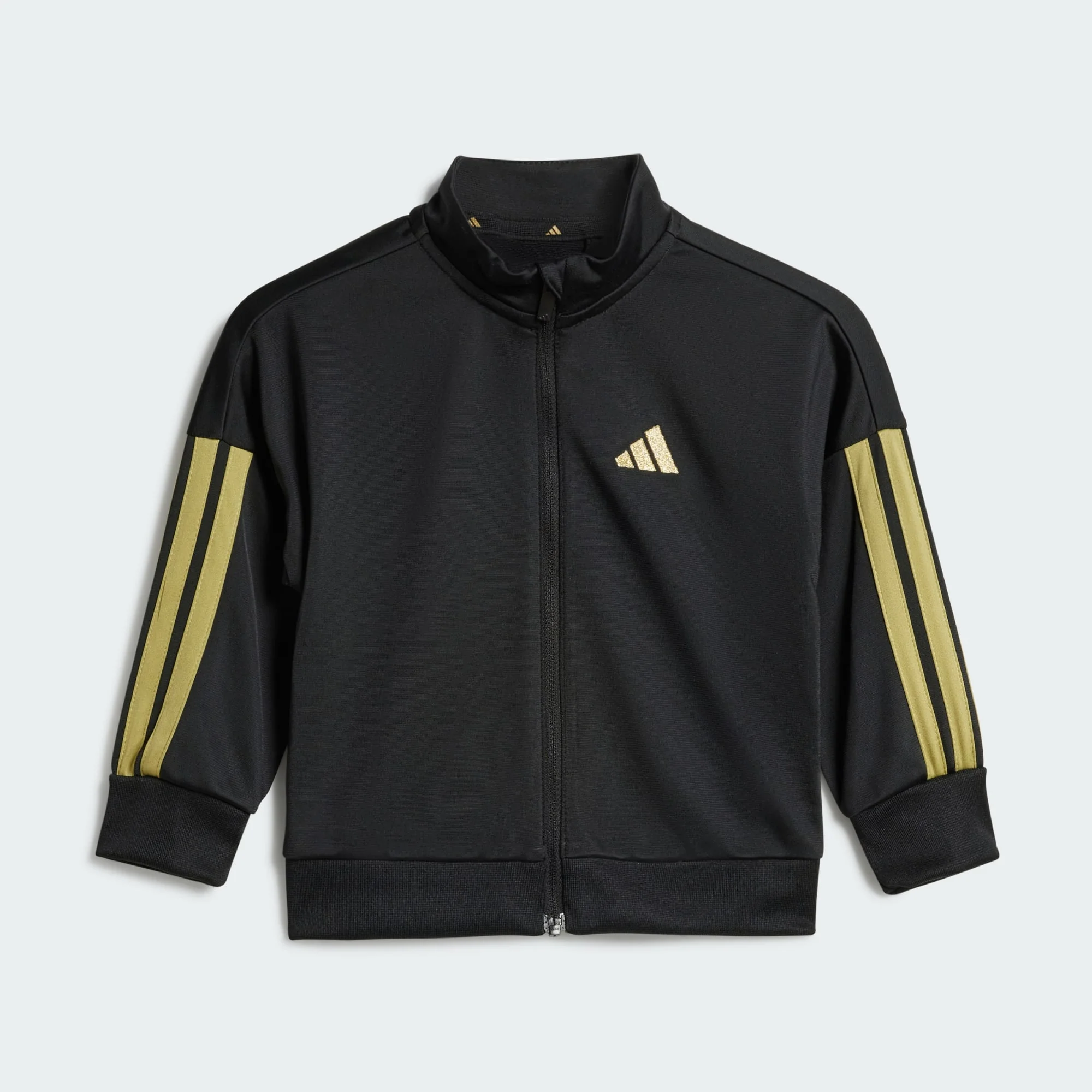 Adidas Kid's 3-Stripes Climacool Black/Gold Tracksuit Set - Image 2