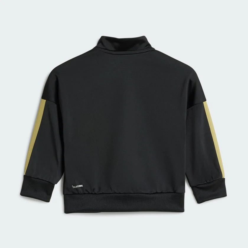 Adidas Kid's 3-Stripes Climacool Black/Gold Tracksuit Set - Image 3