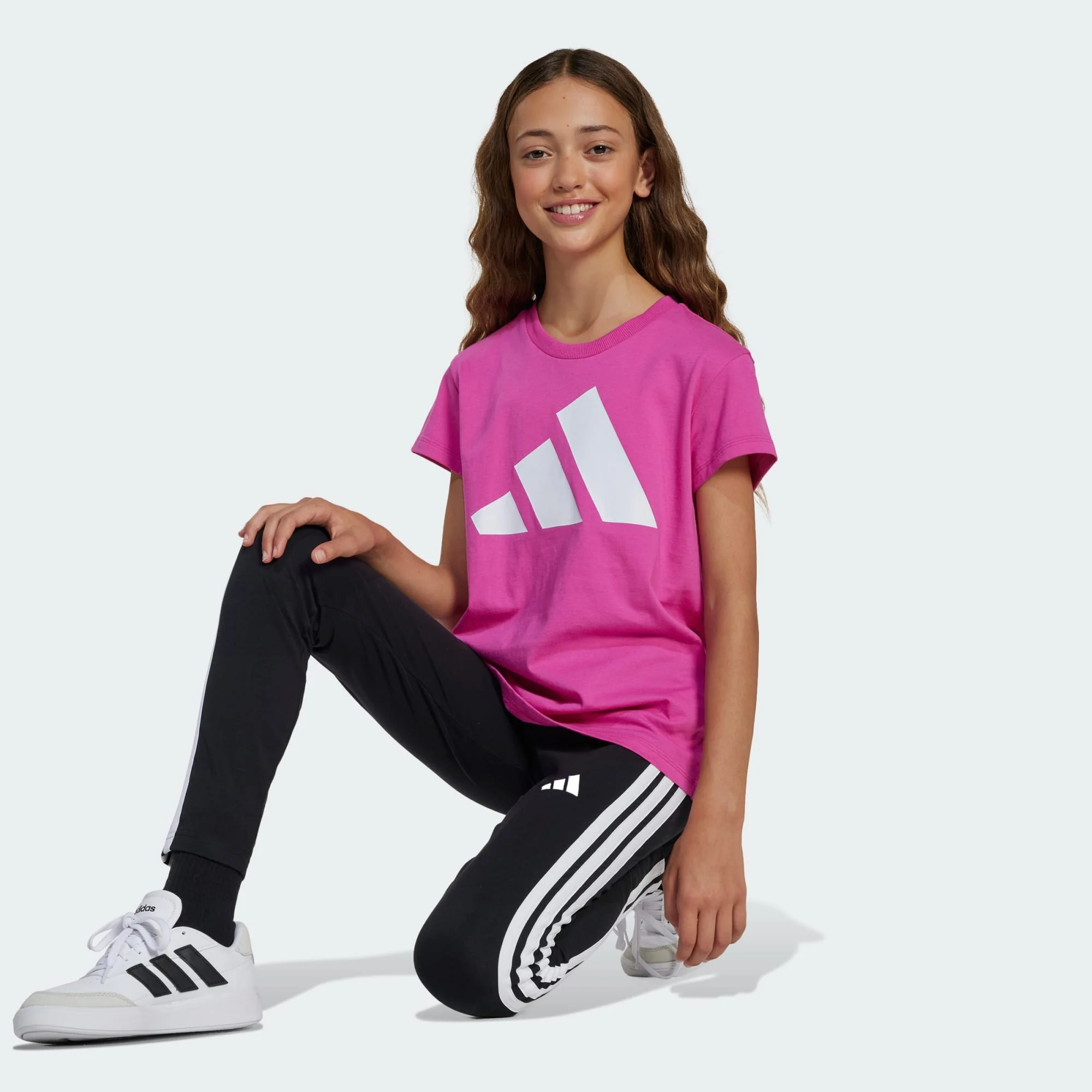 Adidas Kid's 3-Stripes Essentials Black Tight - Image 4