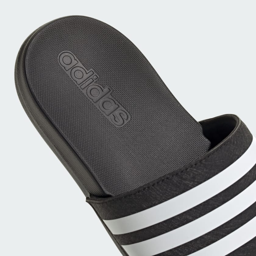 Adidas Kids Adilette Comfort Black/White Slides - Image 5