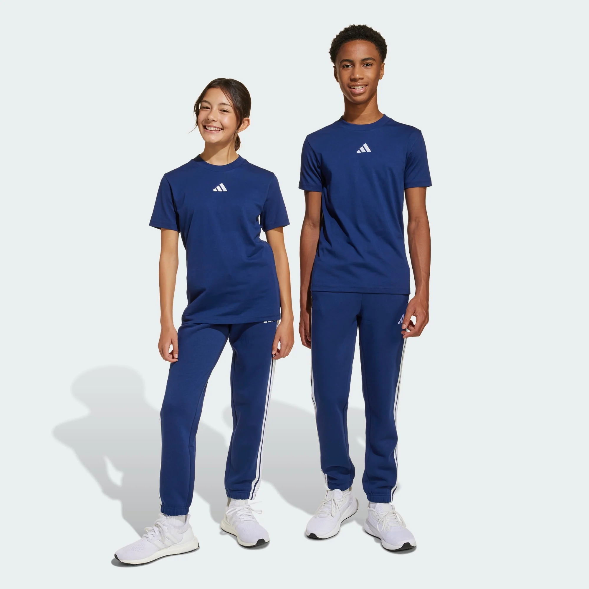 Adidas Kid's Essentials 3-Stripes Blue Trackpants