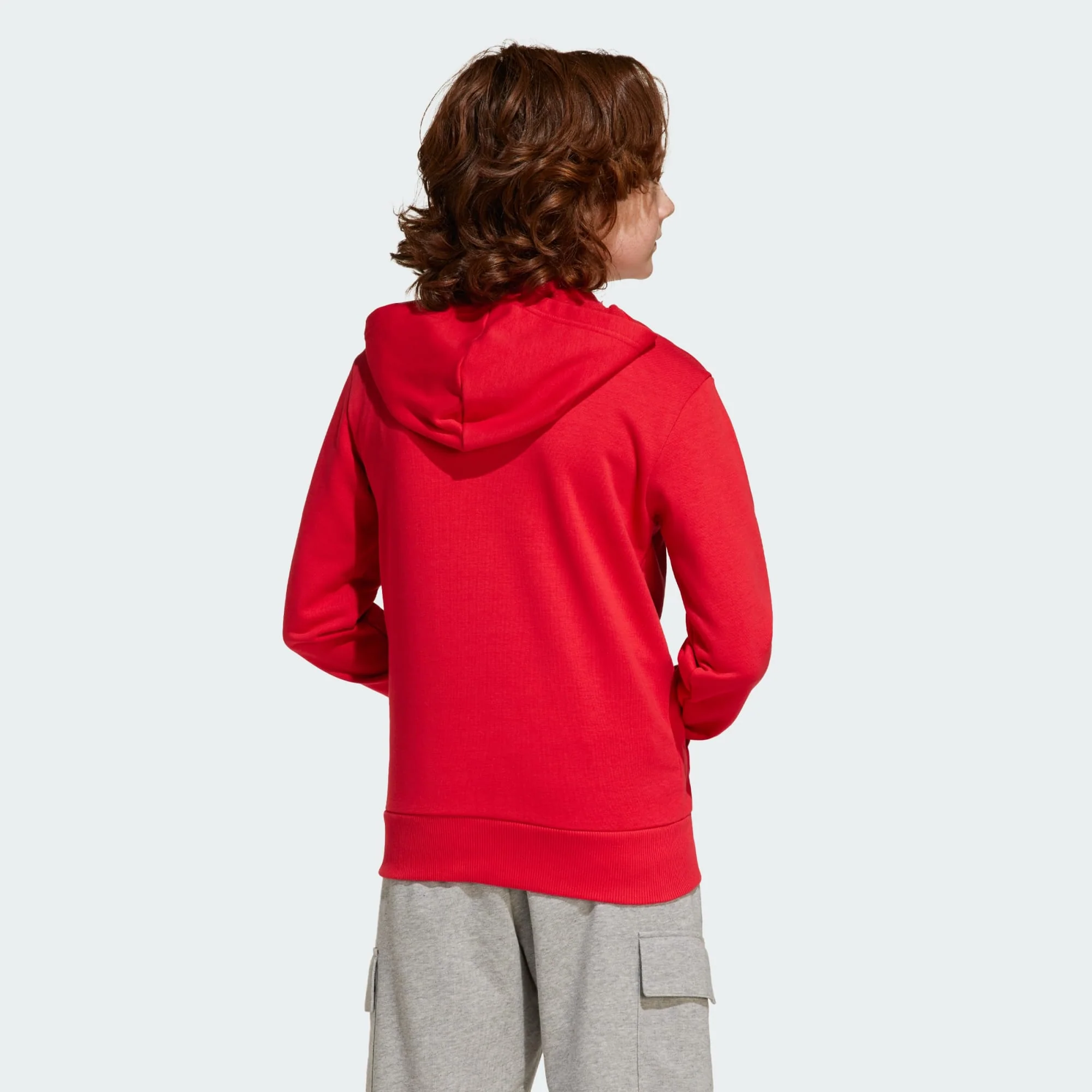 Adidas Kid's Essentials Big Logo French Terry Ruby Hoodie - Image 5