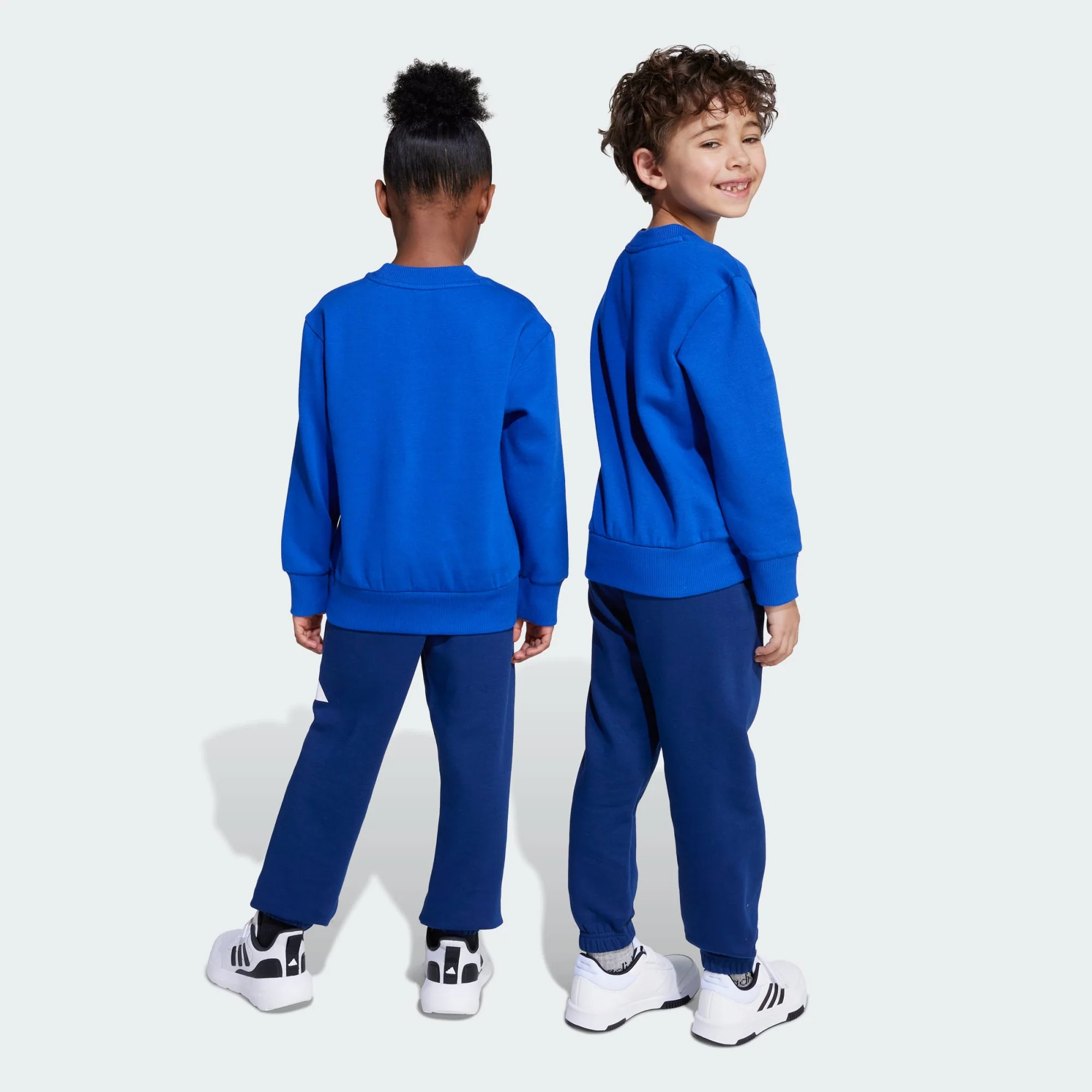 Adidas Kid's Essentials Big Logo Royal/White Tracksuit Set - Image 5