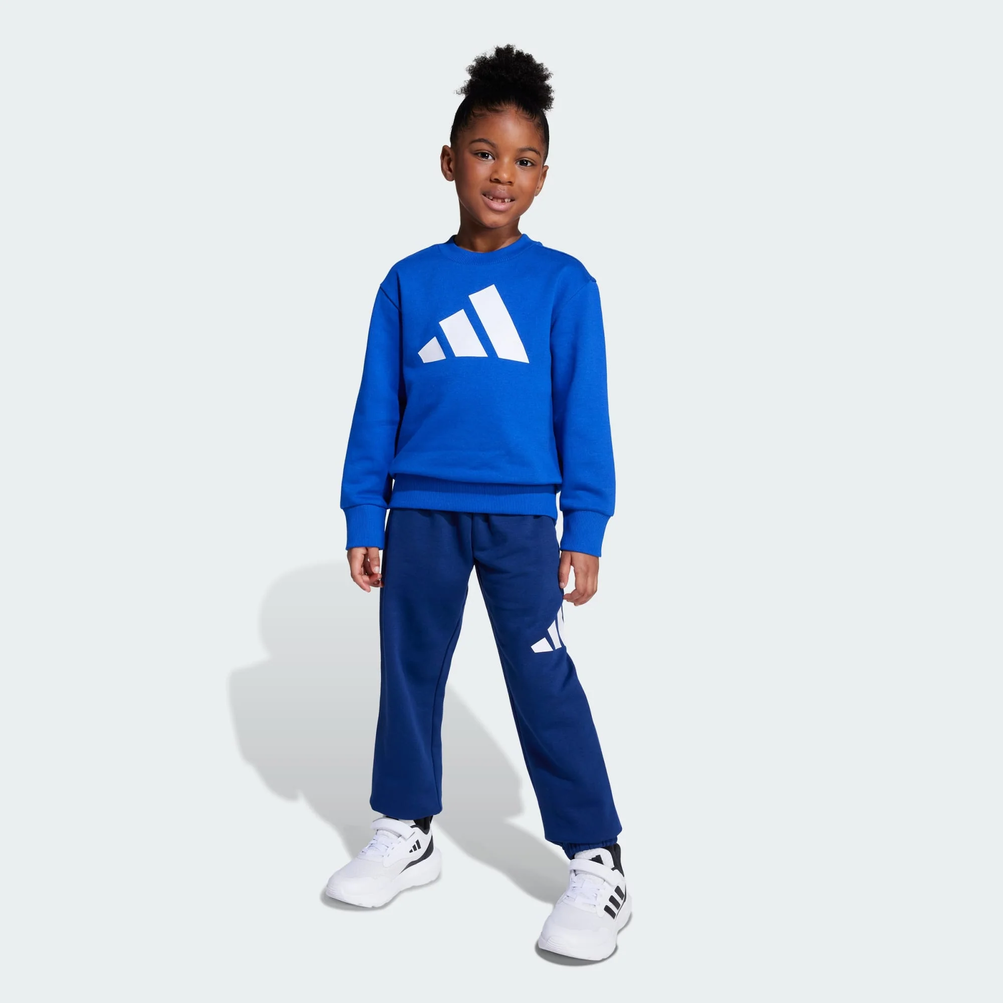 Adidas Kid's Essentials Big Logo Royal/White Tracksuit Set - Image 6