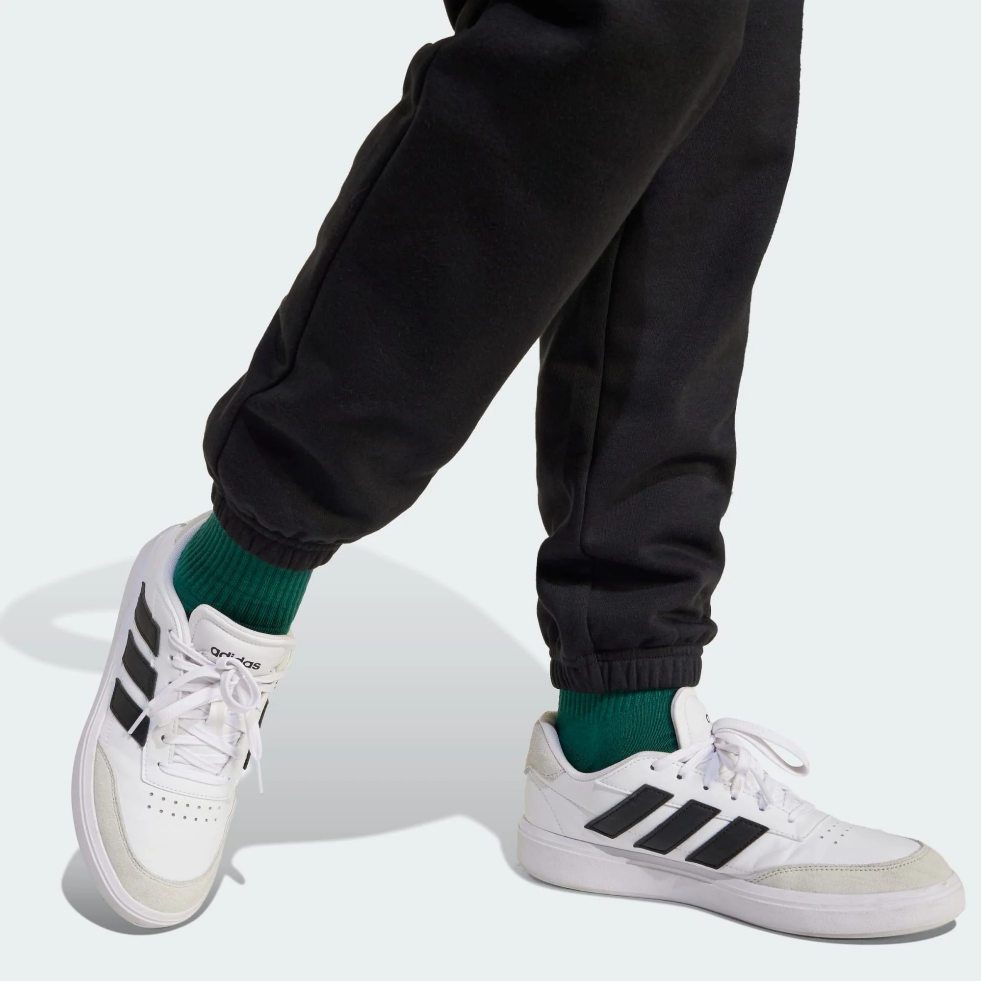 Adidas Kid's Essentials Fleece Black Trackpant - Image 3
