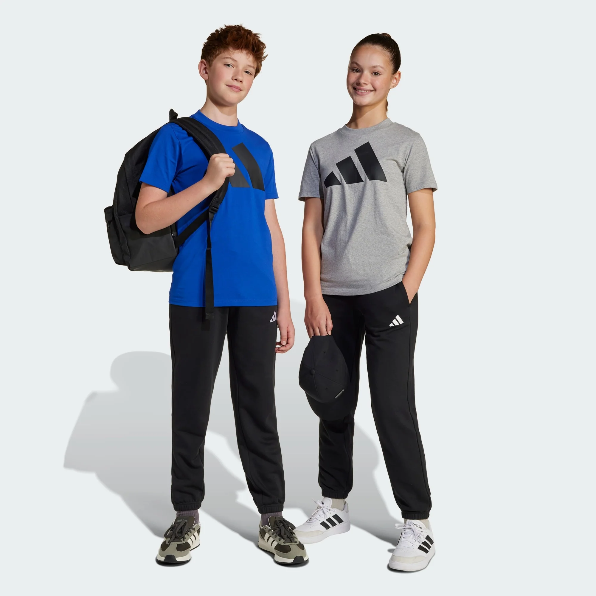 Adidas Kid's Essentials Fleece Black Trackpant - Image 4
