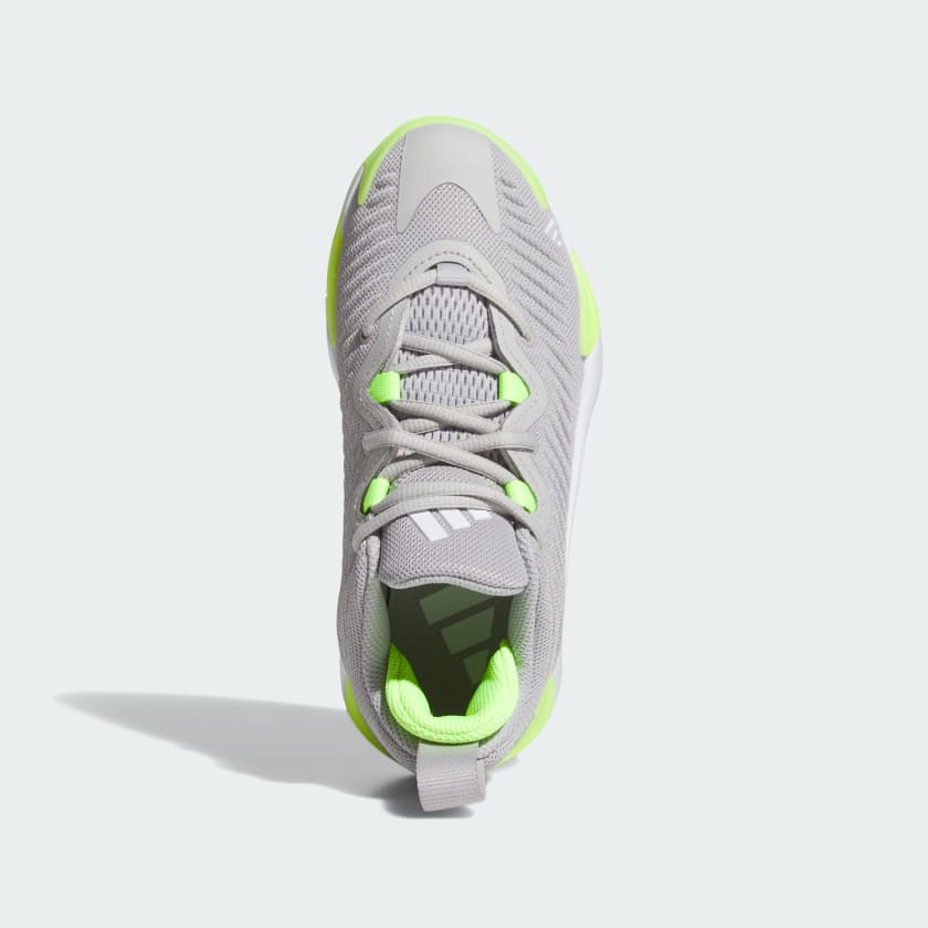 Adidas Kid's Initiation J Grey/Lemon Basketball Shoes - Image 3