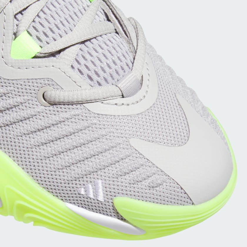 Adidas Kid's Initiation J Grey/Lemon Basketball Shoes - Image 6