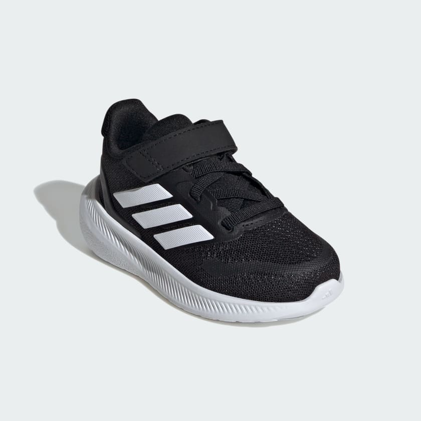 Adidas Kid's Runfalcon 5 Hook N' Loop Black/White Running Shoes - Image 3