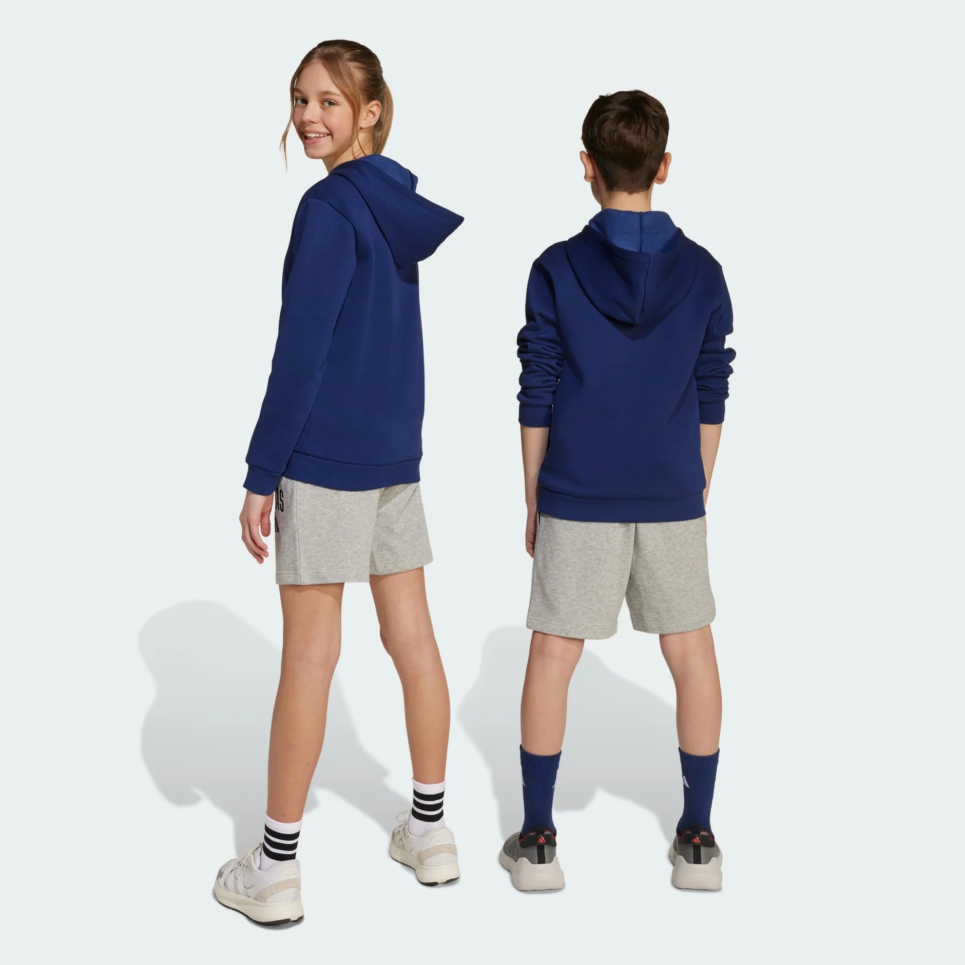 ADIDAS KID'S SEASONALS ESSENTIALS COLLEGAITE GREY SHORTS - Image 4