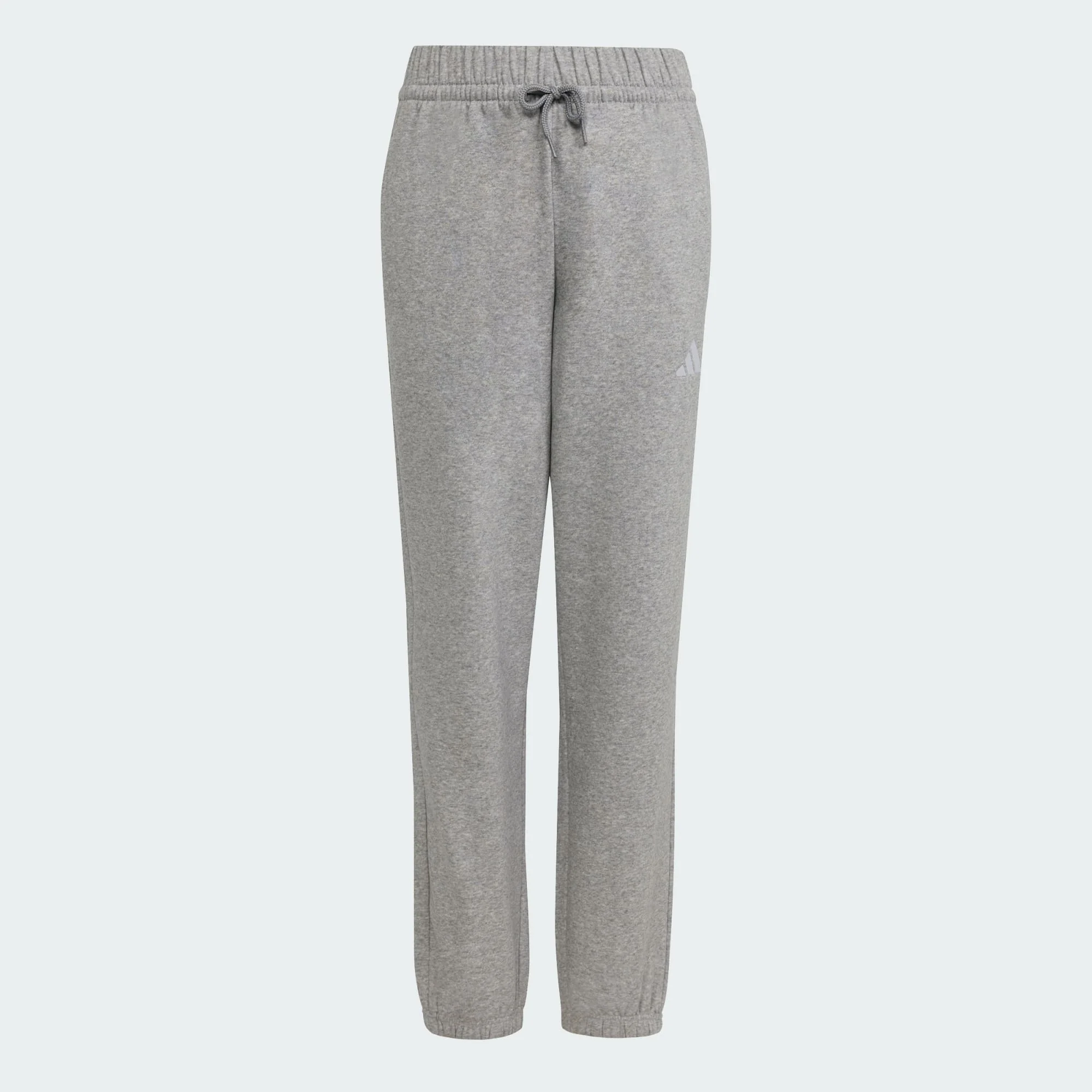 Adidas Kid's Small Logo Essentials Fleece Grey Trackpants - Image 2