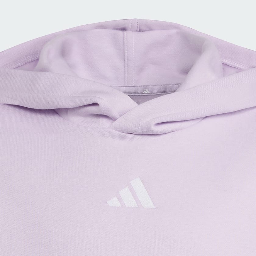 Adidas Kid's Small Logo Essentials Fleece Lavender Hoodie - Image 3