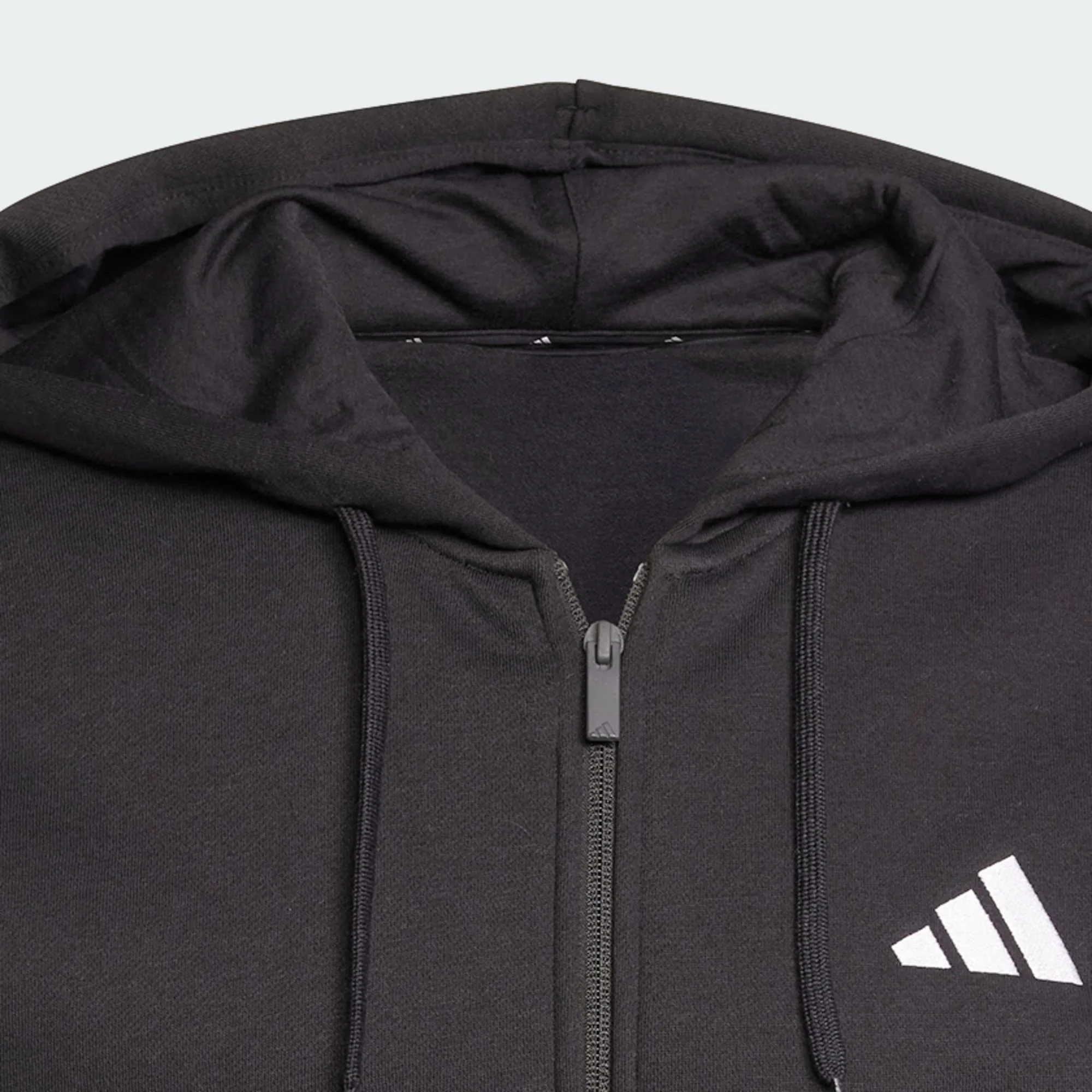 Adidas Men's 3-Stripes Fleece Black Jacket - Image 5
