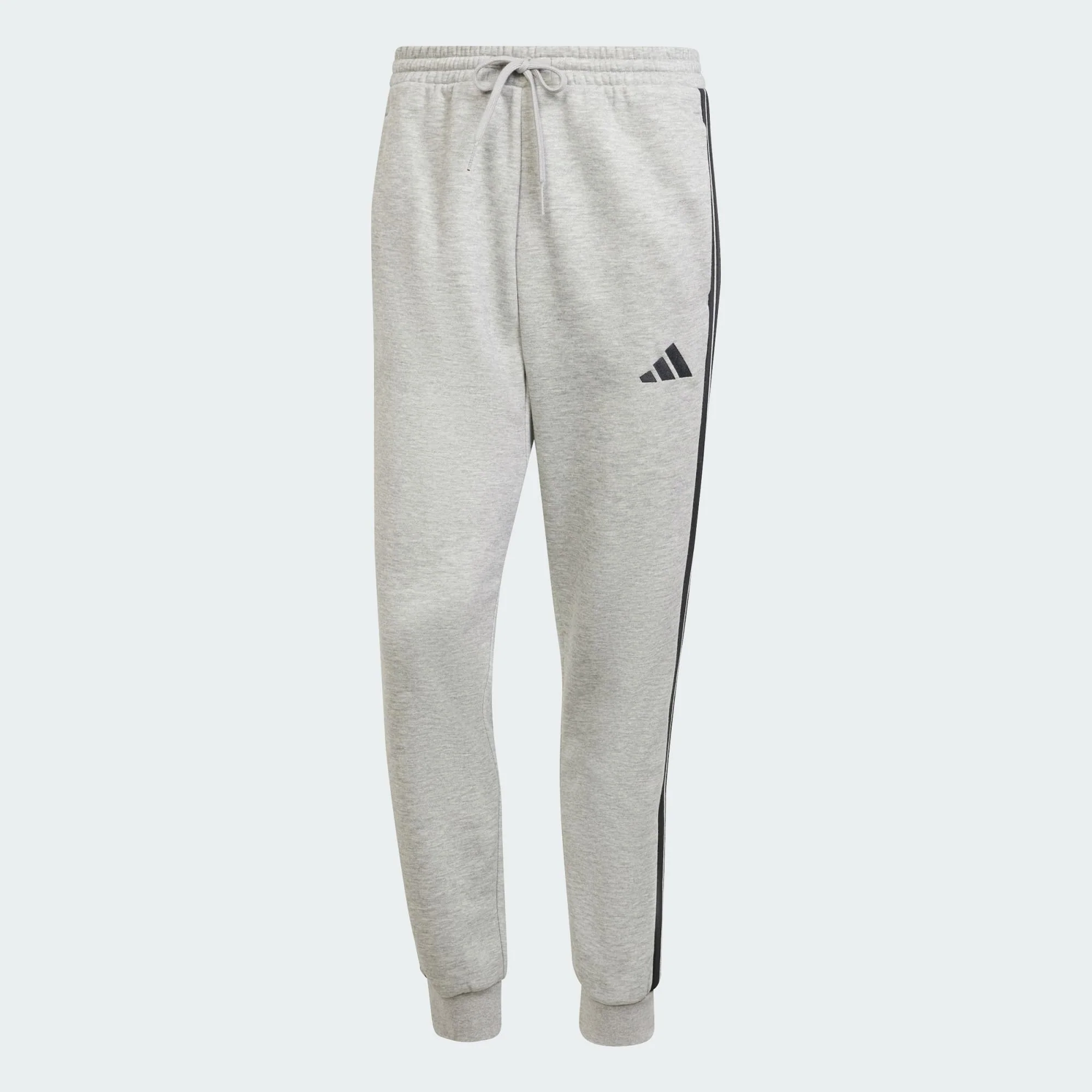 Adidas Men's 3-Stripes Fleece Grey Trackpant - Image 2