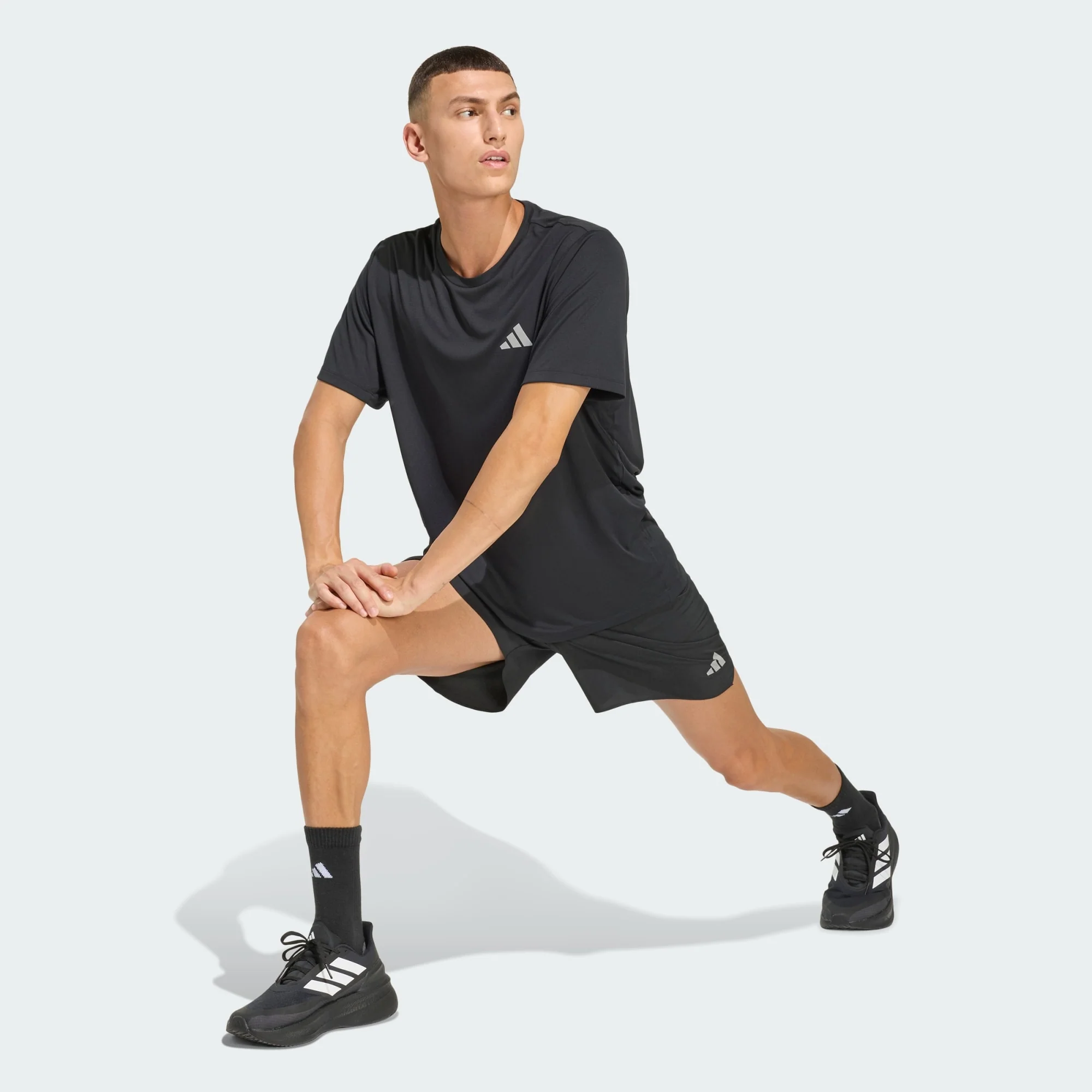 Adidas Men's Adi365 Running Essentials 5" Black Shorts - Image 4