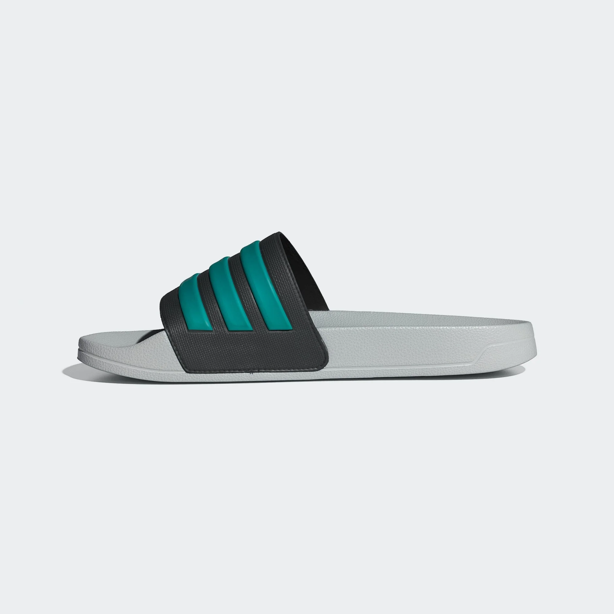Adidas Unisex Adilette Shower Black/Teal Slides - Image 2