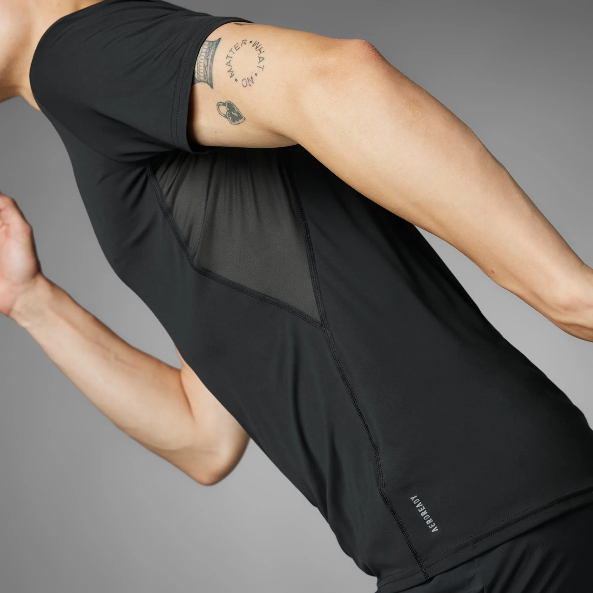 ADIDAS MEN'S ADIZERO ESSENTIALS RUNNING BLACK TEE - Image 6