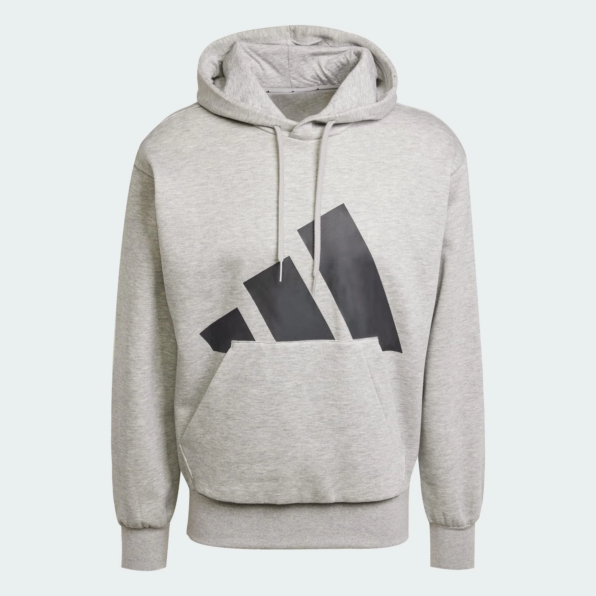Adidas Men's Essentials Big Logo Fleece Grey Hoodie - Image 2