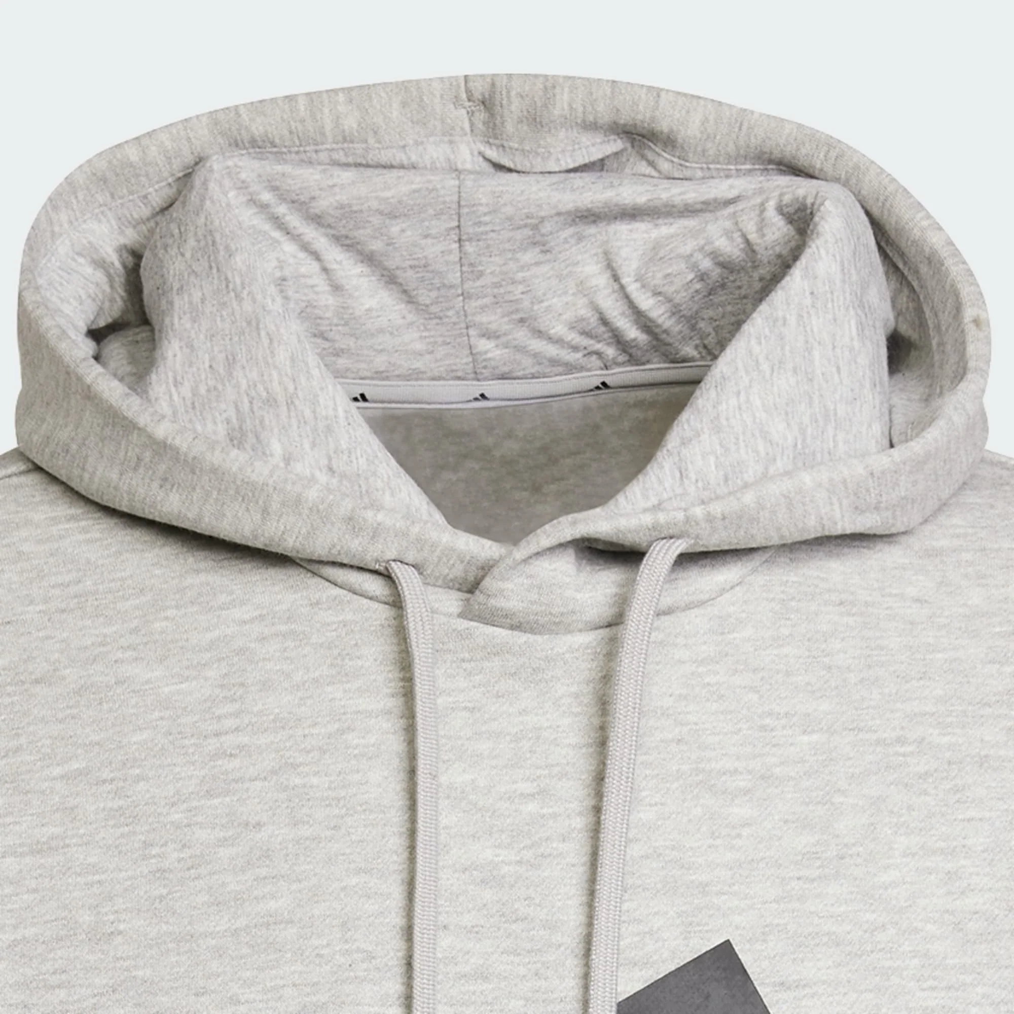 Adidas Men's Essentials Big Logo Fleece Grey Hoodie - Image 3