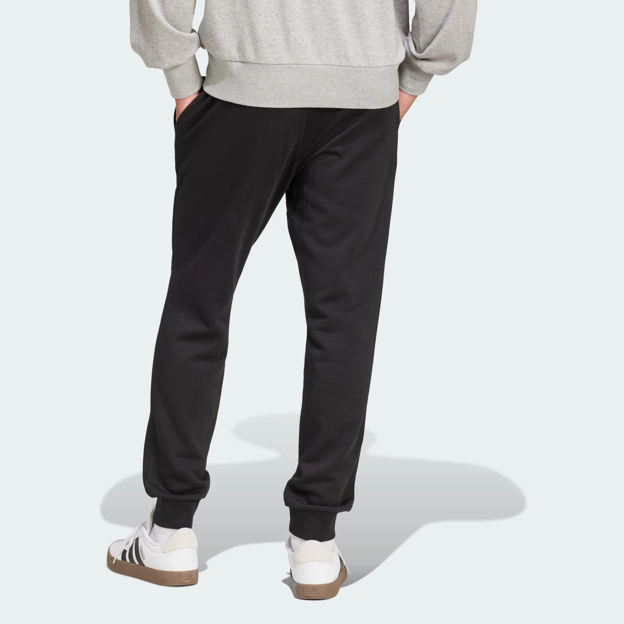 Adidas Men's Essentials Feelcozy Fleece Black Pant - Image 4