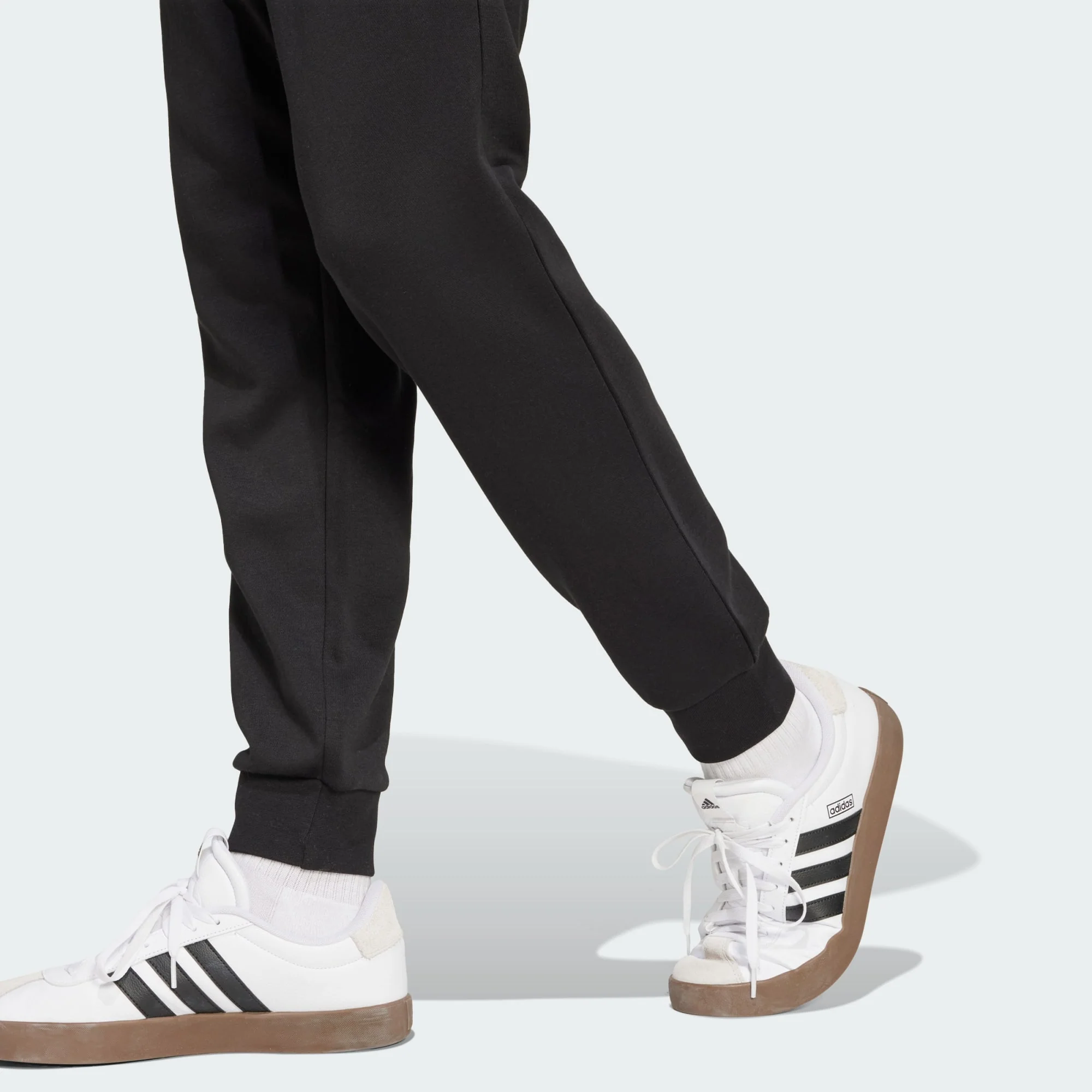 Adidas Men's Essentials Feelcozy Fleece Black Pant - Image 5