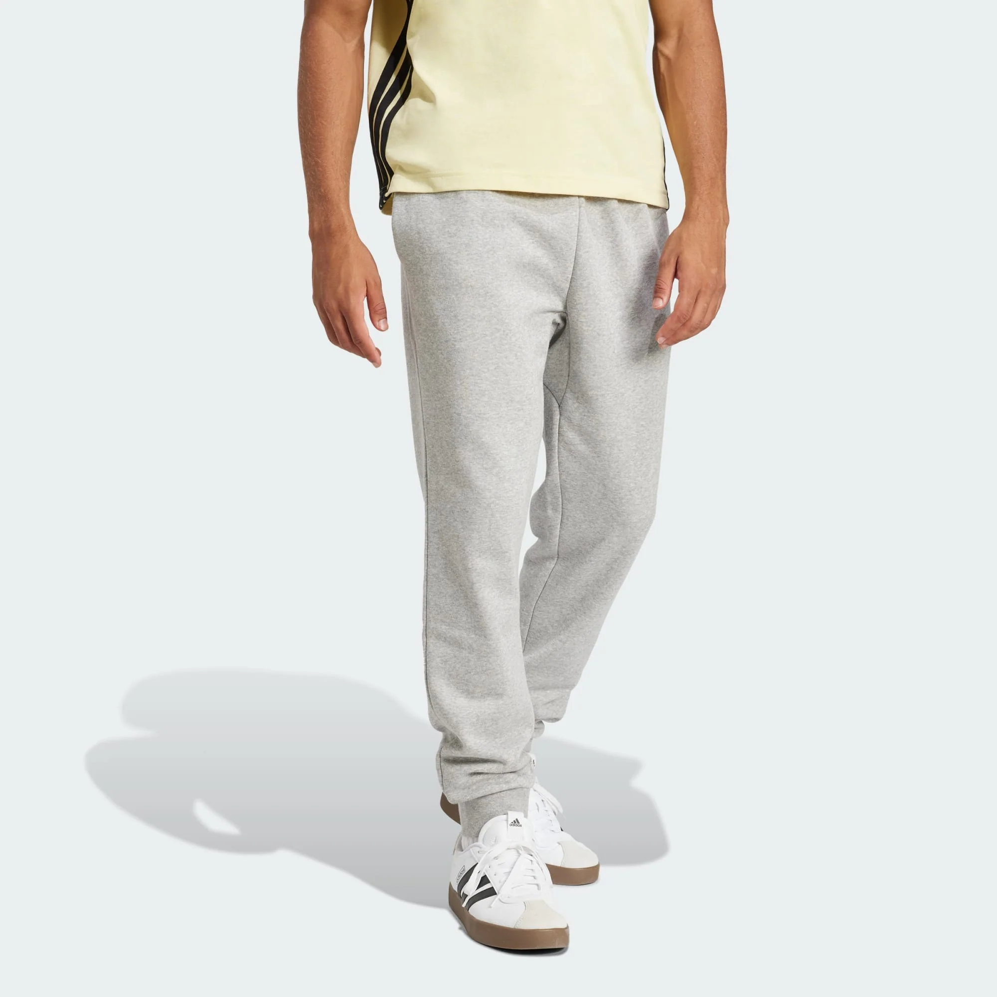 Adidas Men's Essentials Feelcozy Fleece Grey Sweatpant - Image 3