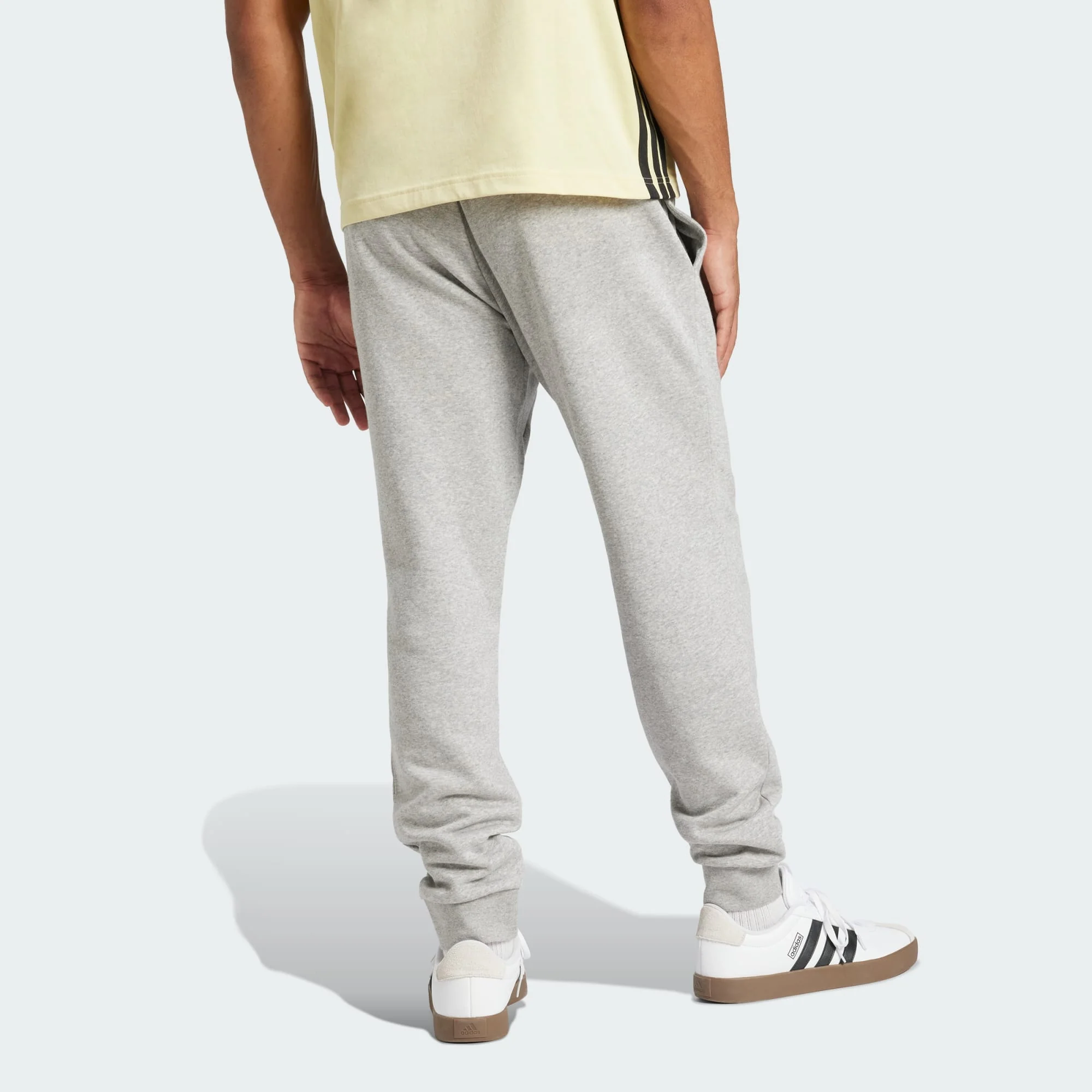 Adidas Men's Essentials Feelcozy Fleece Grey Sweatpant - Image 4